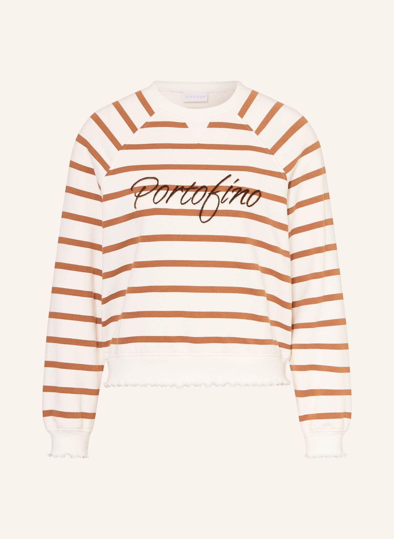 Rich & Royal Sweatshirt: WEISS / BRAUN