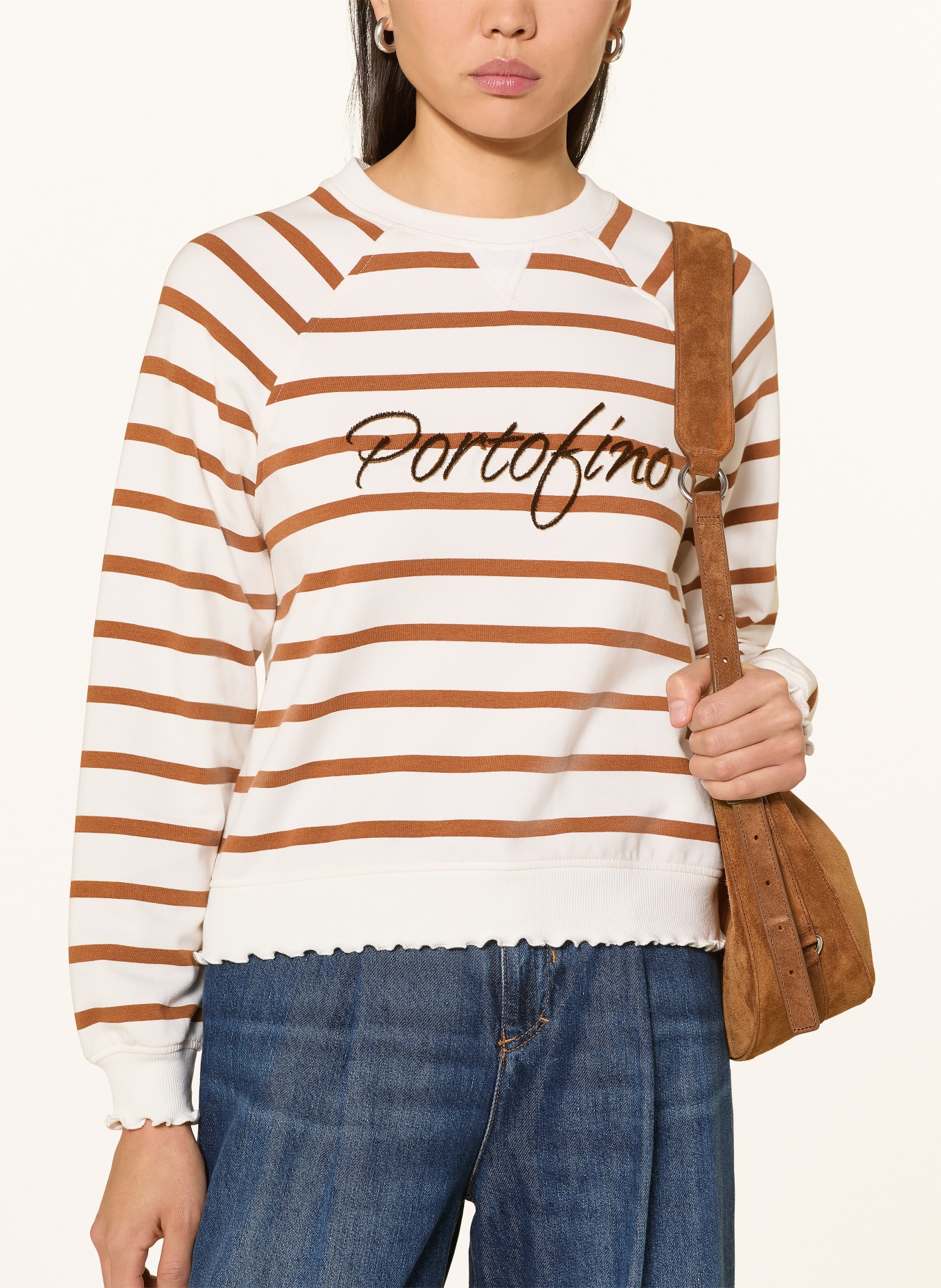 Rich & Royal Sweatshirt: WEISS / BRAUN