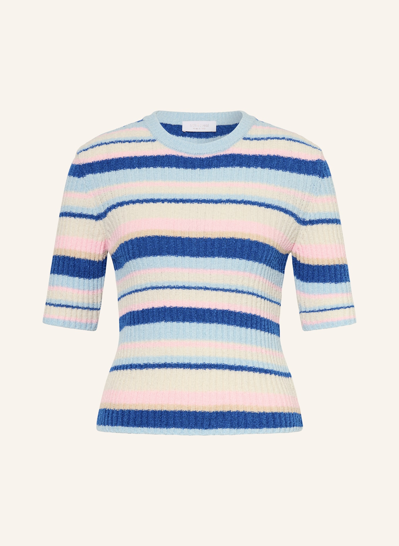 Rich & Royal Strickshirt: HELLBLAU / HELLGELB / BLAU