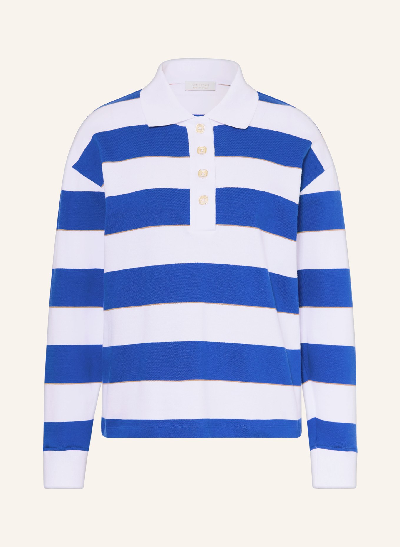 Rich & Royal Rugbyshirt: WEISS / BLAU