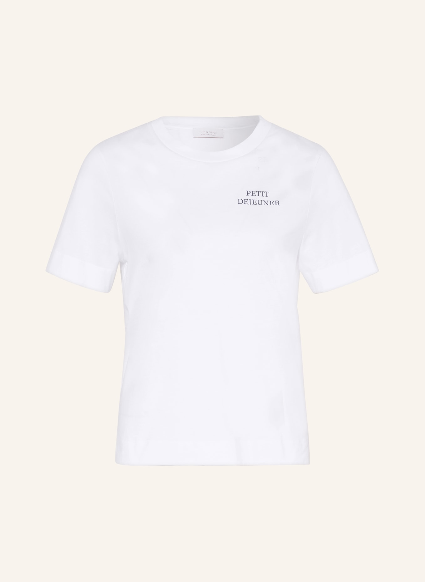 Rich & Royal T-Shirt EASY mit Schmcuksteinen: WEISS