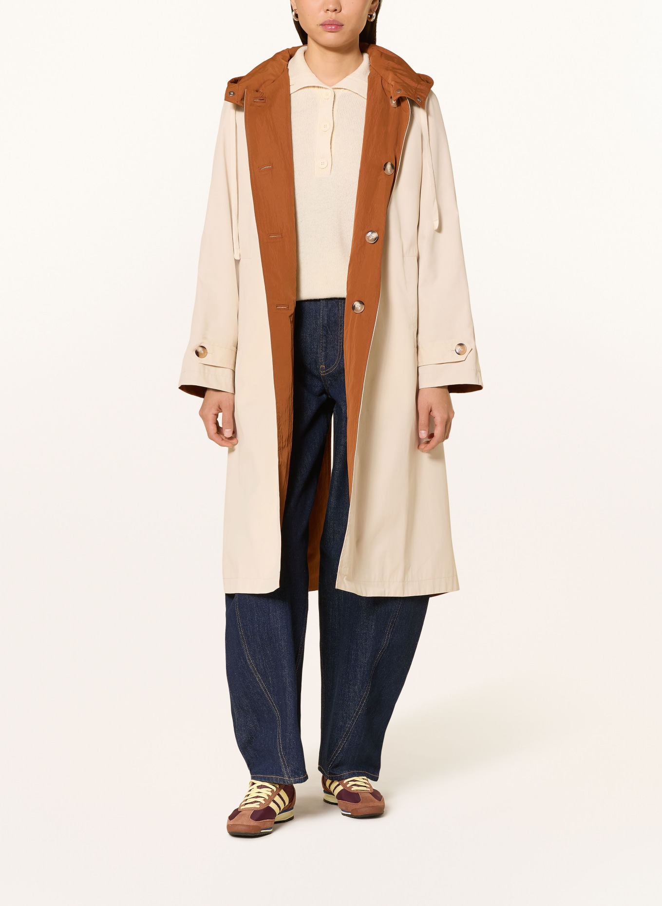 Rich & Royal Oboustranný trenčkot: KRÉMOVÁ / HNĚDÁ