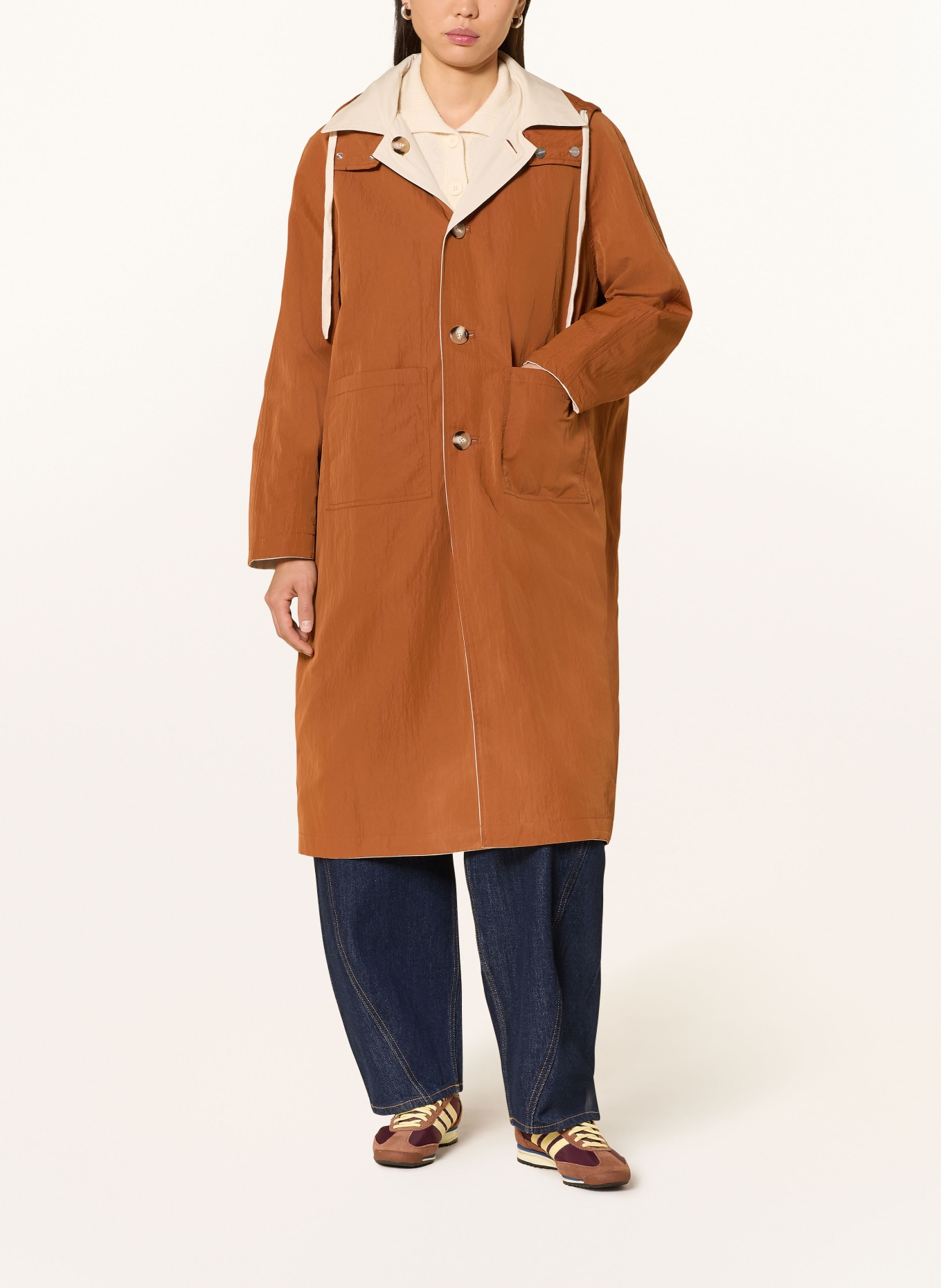 Rich & Royal Oboustranný trenčkot: KRÉMOVÁ / HNĚDÁ