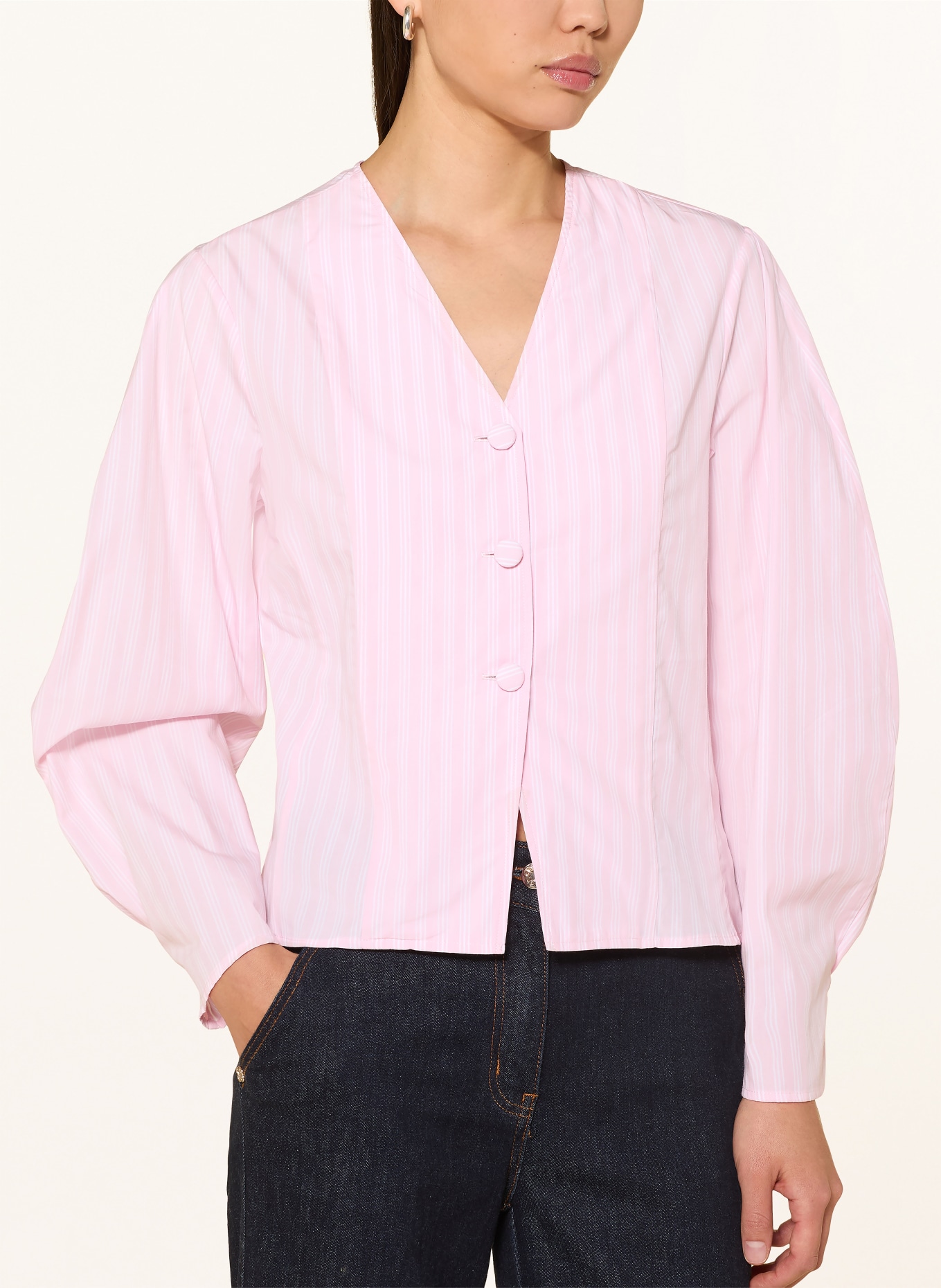 Rich & Royal blouse: PINK / WHITE