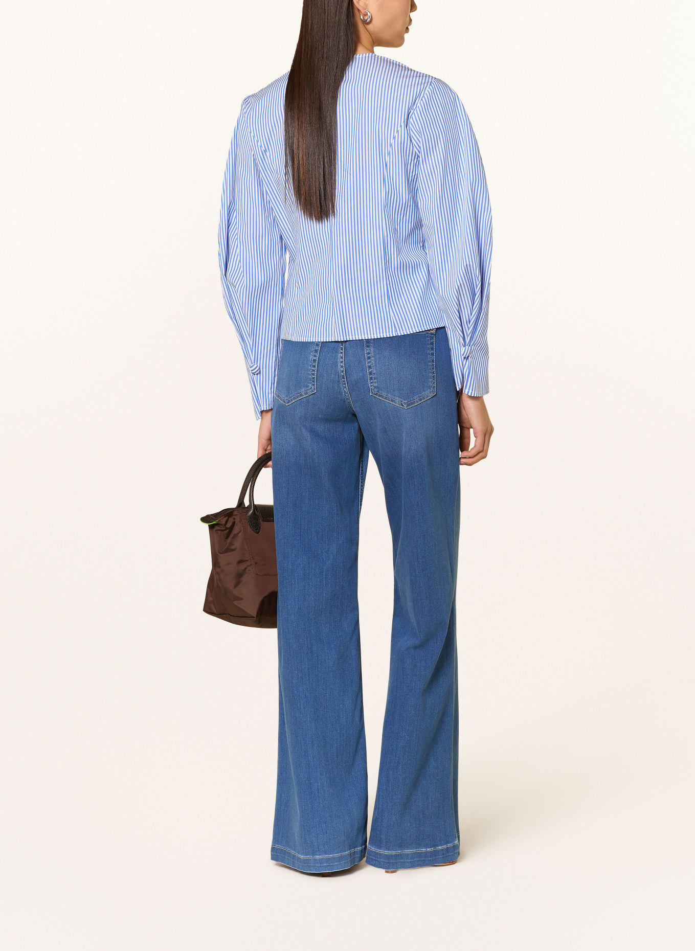 Rich & Royal blouse: BLUE / WHITE