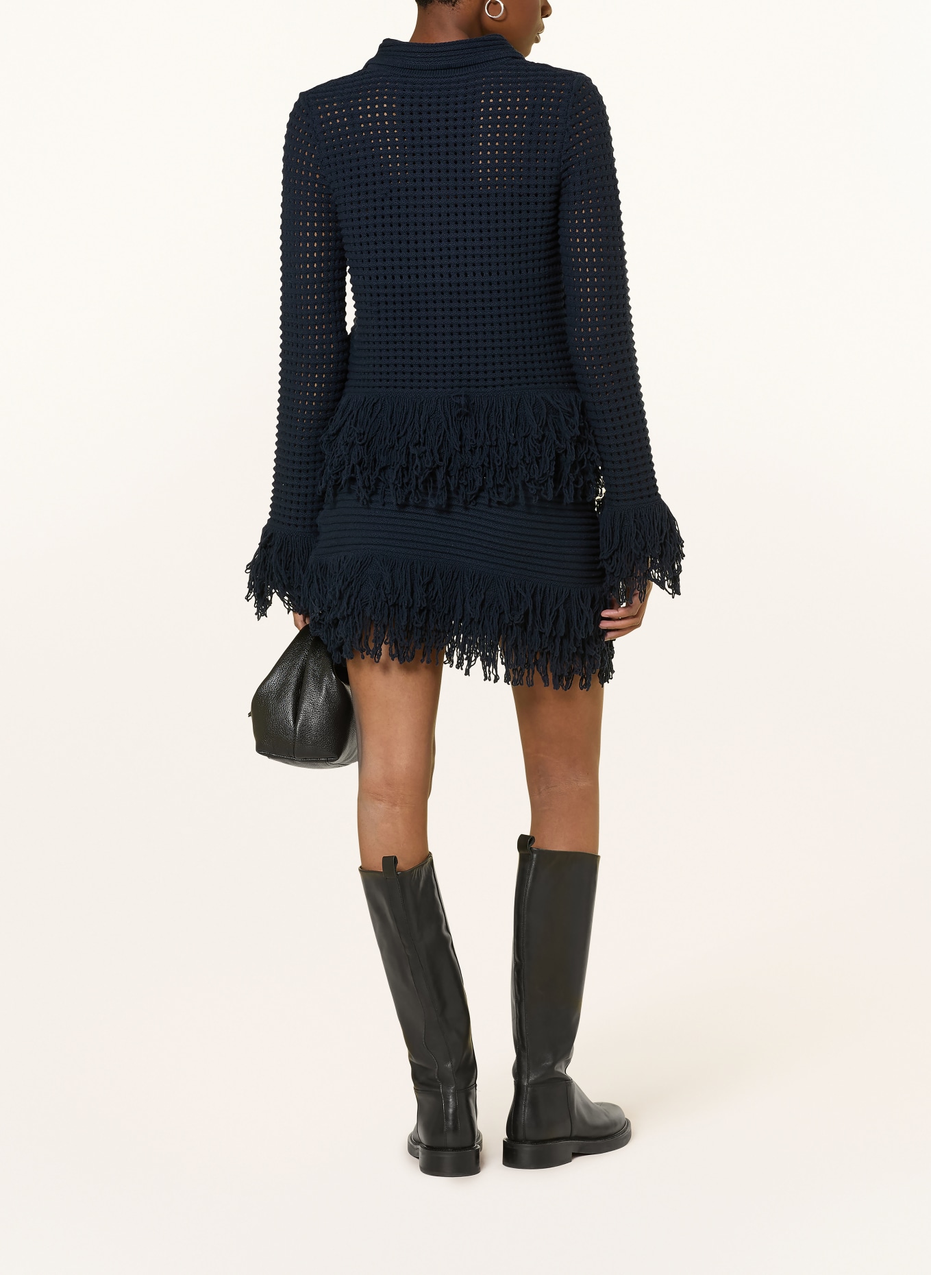 Rich & Royal pletená sukně: TMAVĚ MODRÁ