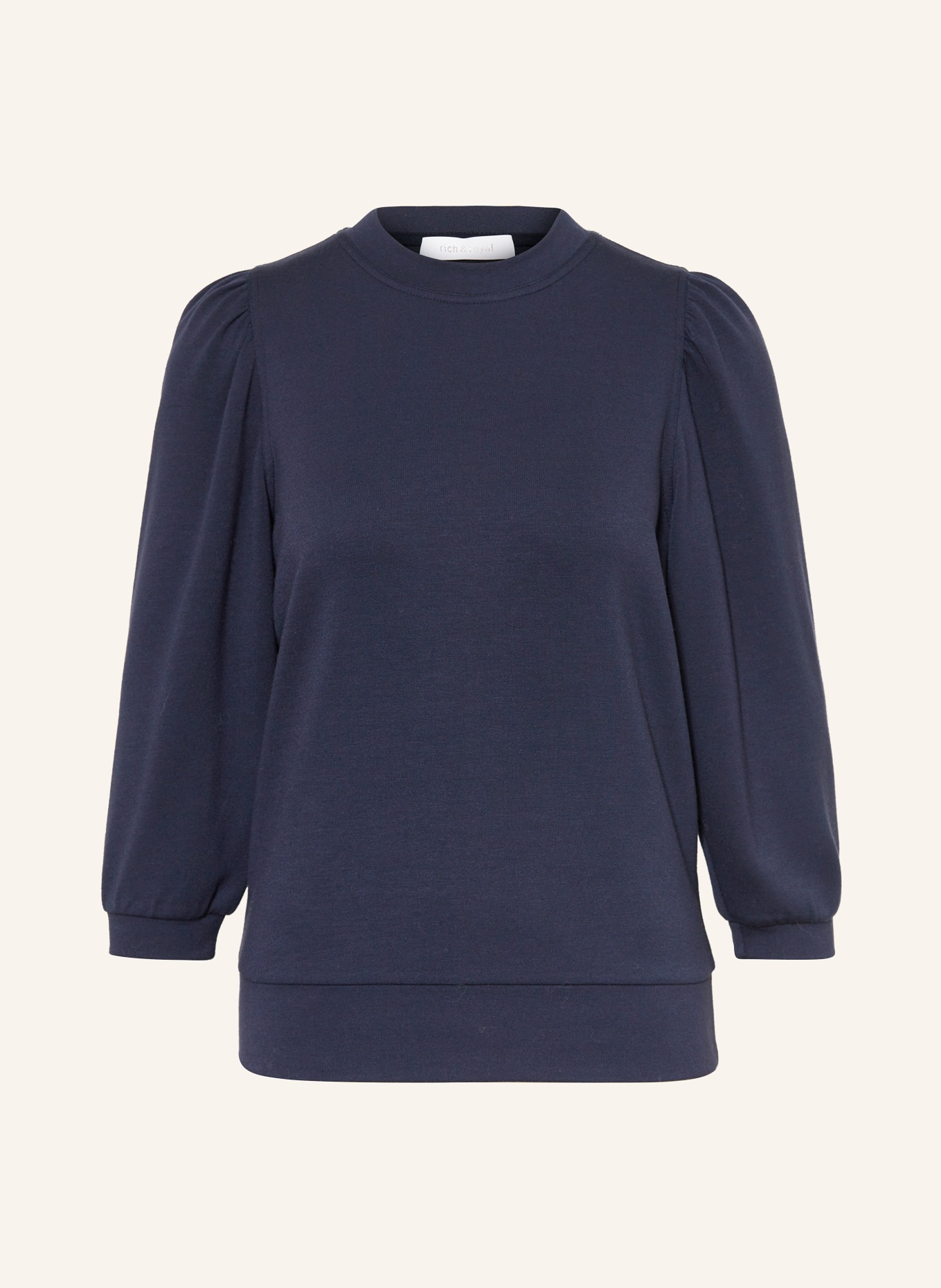 Rich & Royal Shirt with 3/4-length sleeves: DARK BLUE