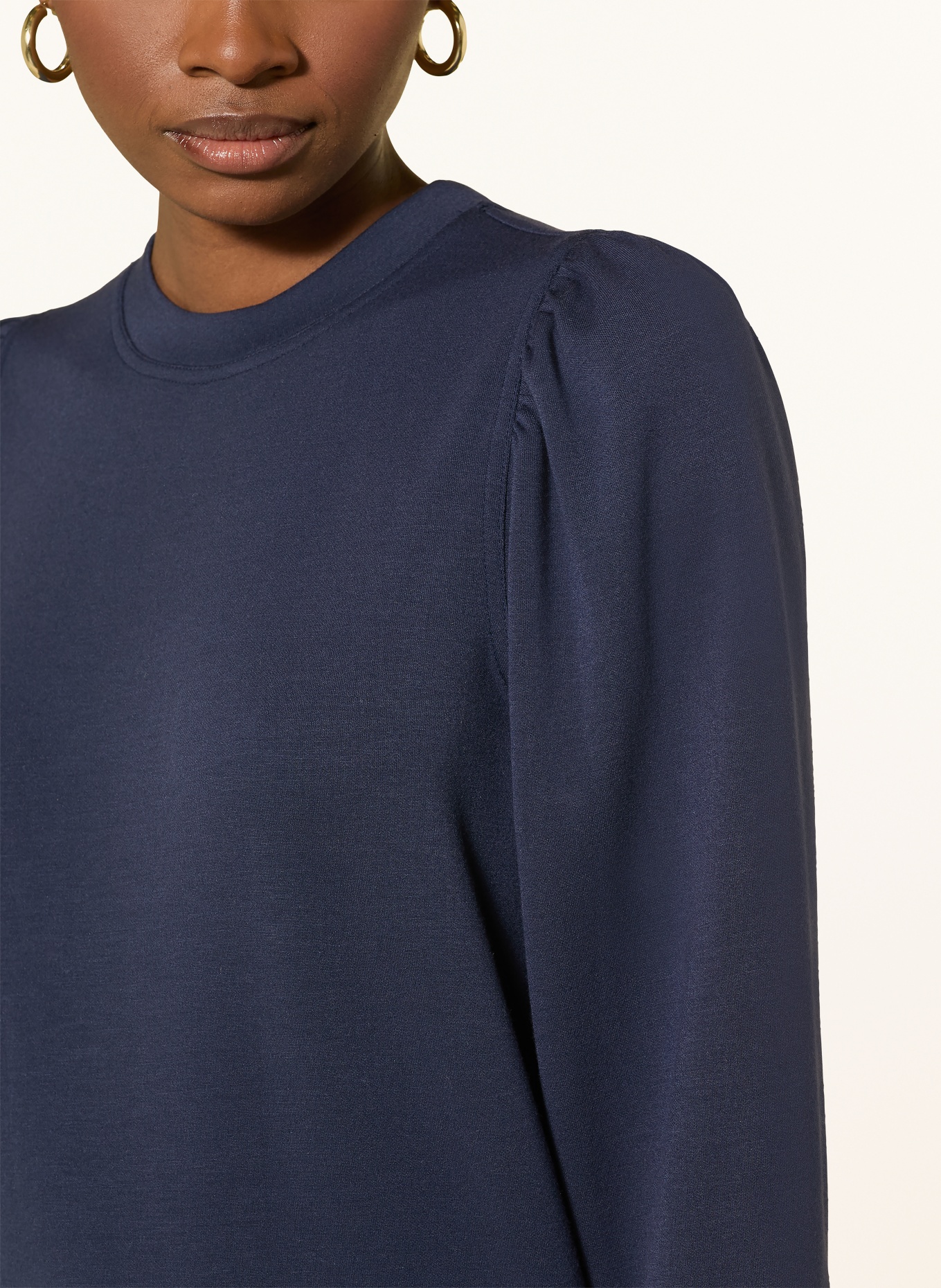 Rich & Royal Shirt with 3/4-length sleeves: DARK BLUE