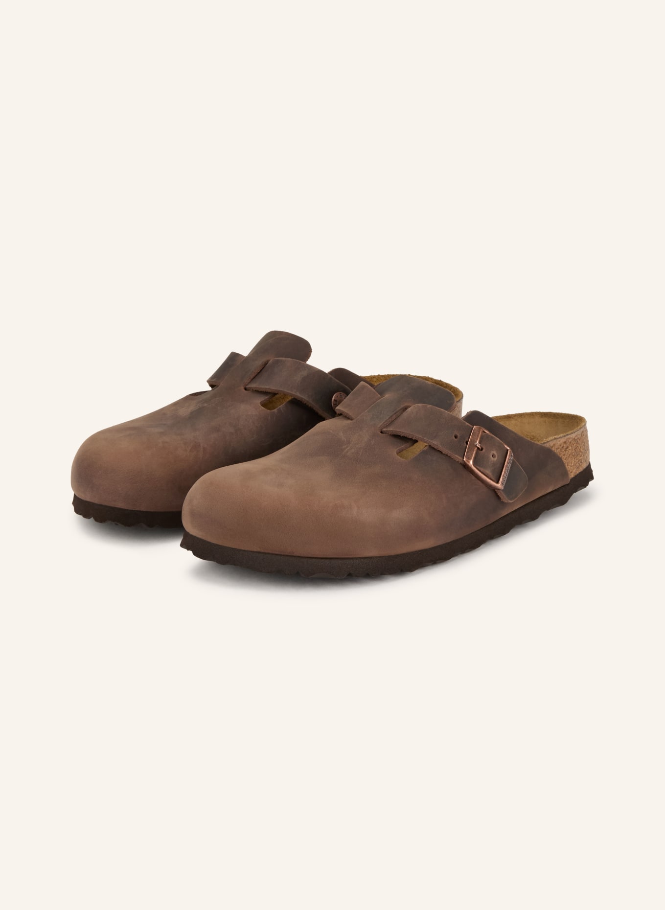 BIRKENSTOCK Klapki BOSTON: CIEMNOBRĄZOWY