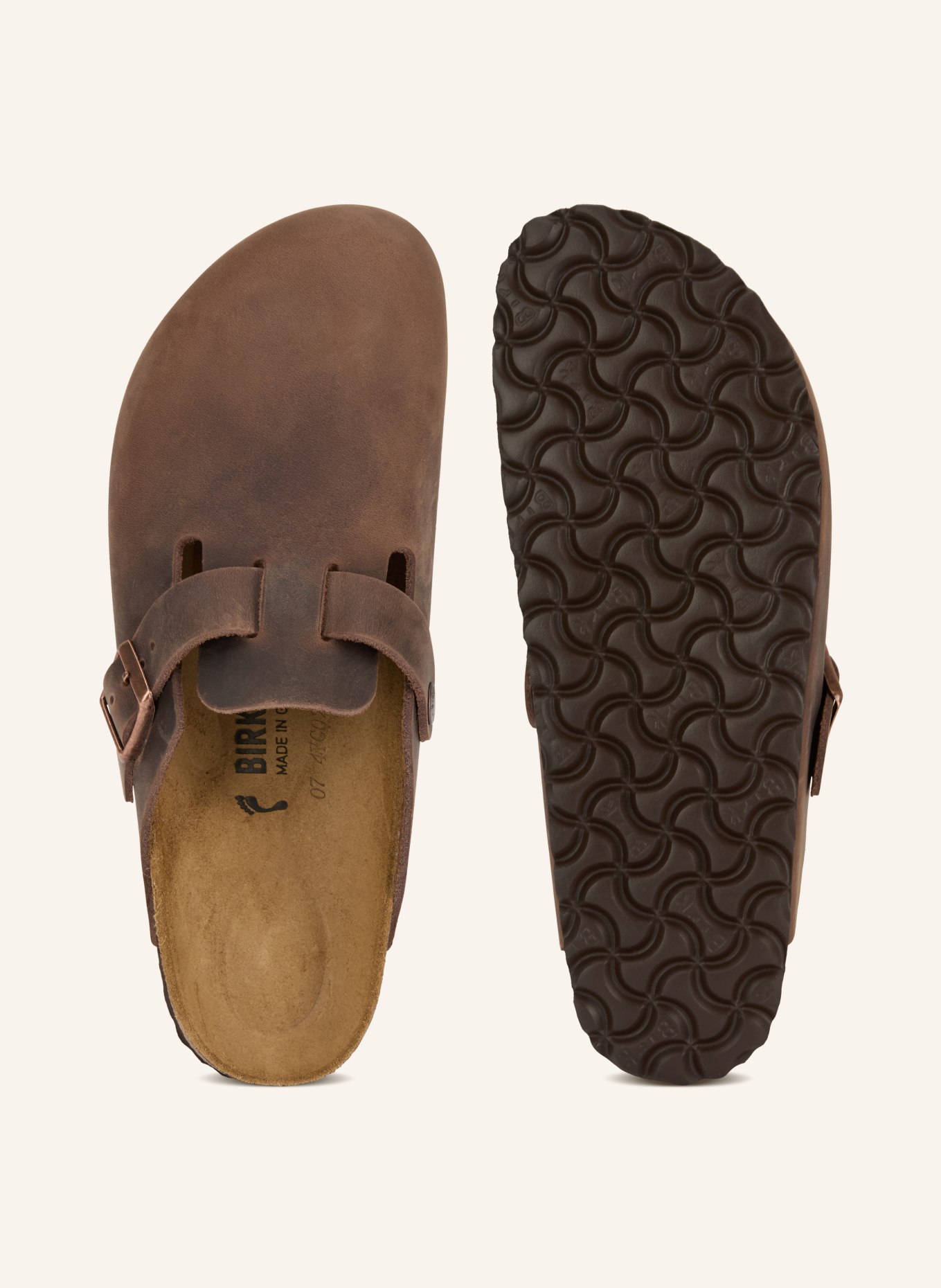 BIRKENSTOCK Klapki BOSTON: CIEMNOBRĄZOWY