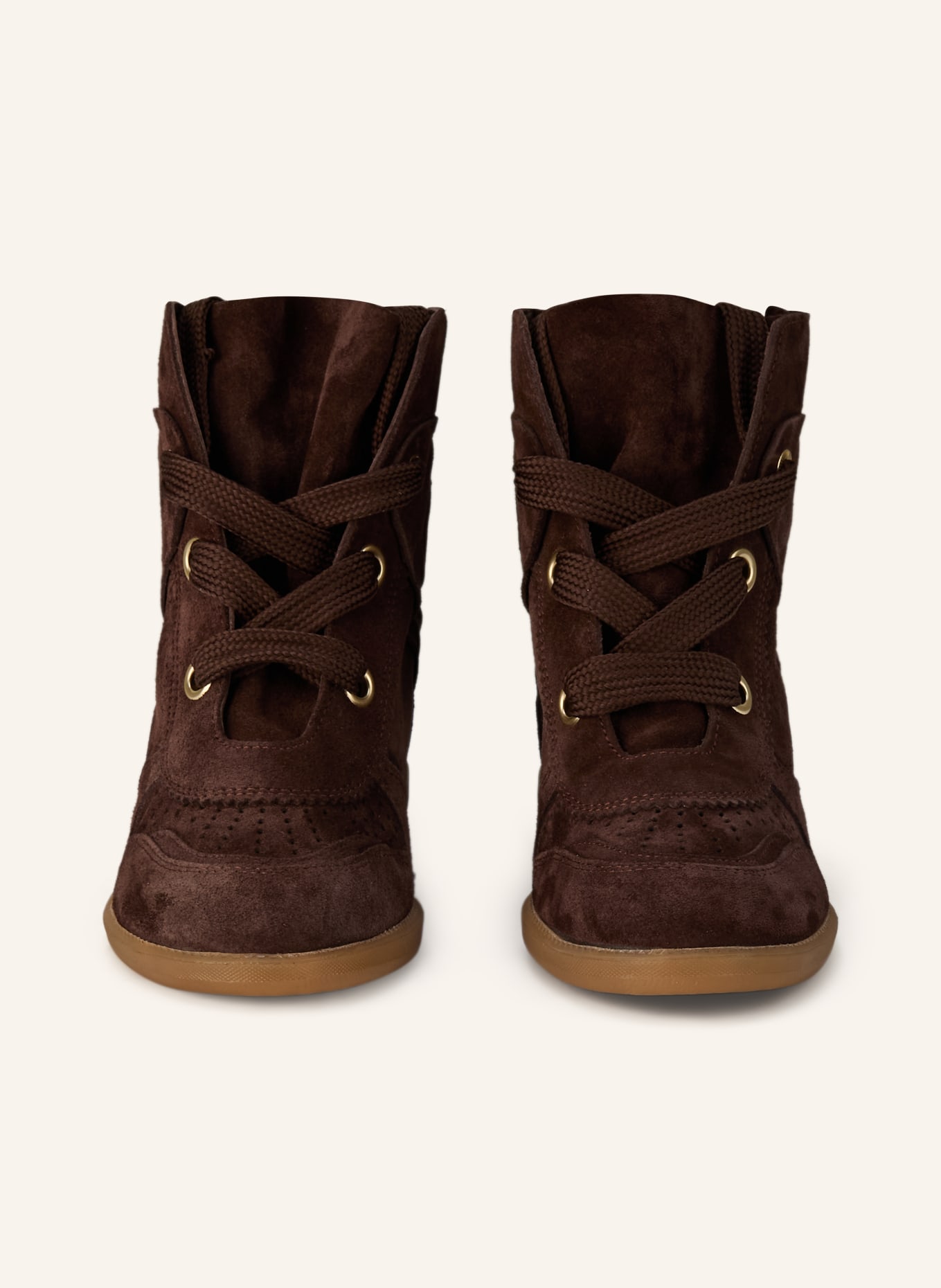 BRONX JAE-YY high-top sneakers with studs: DARK BROWN