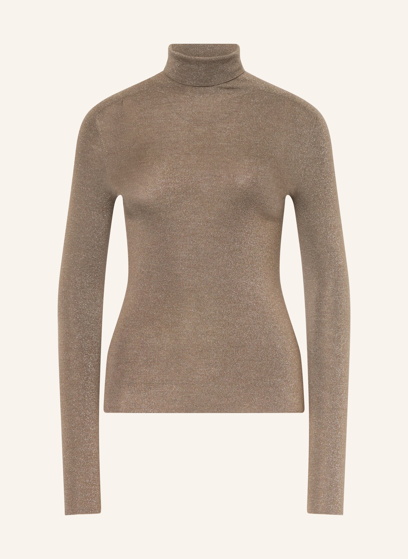 COS STEVIE sweater with glitter yarn: TAUPE / SILVER
