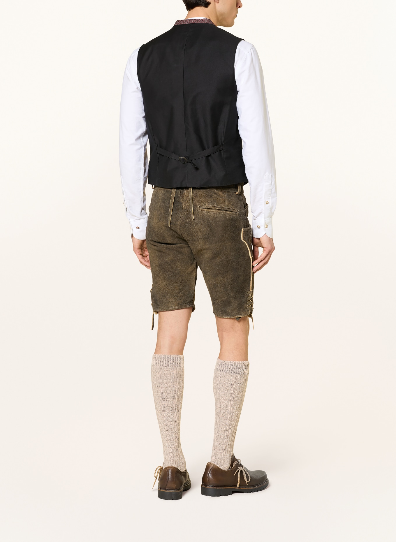 OSTARRICHI Trachten-Lederhose LUDWIG: DUNKELBRAUN