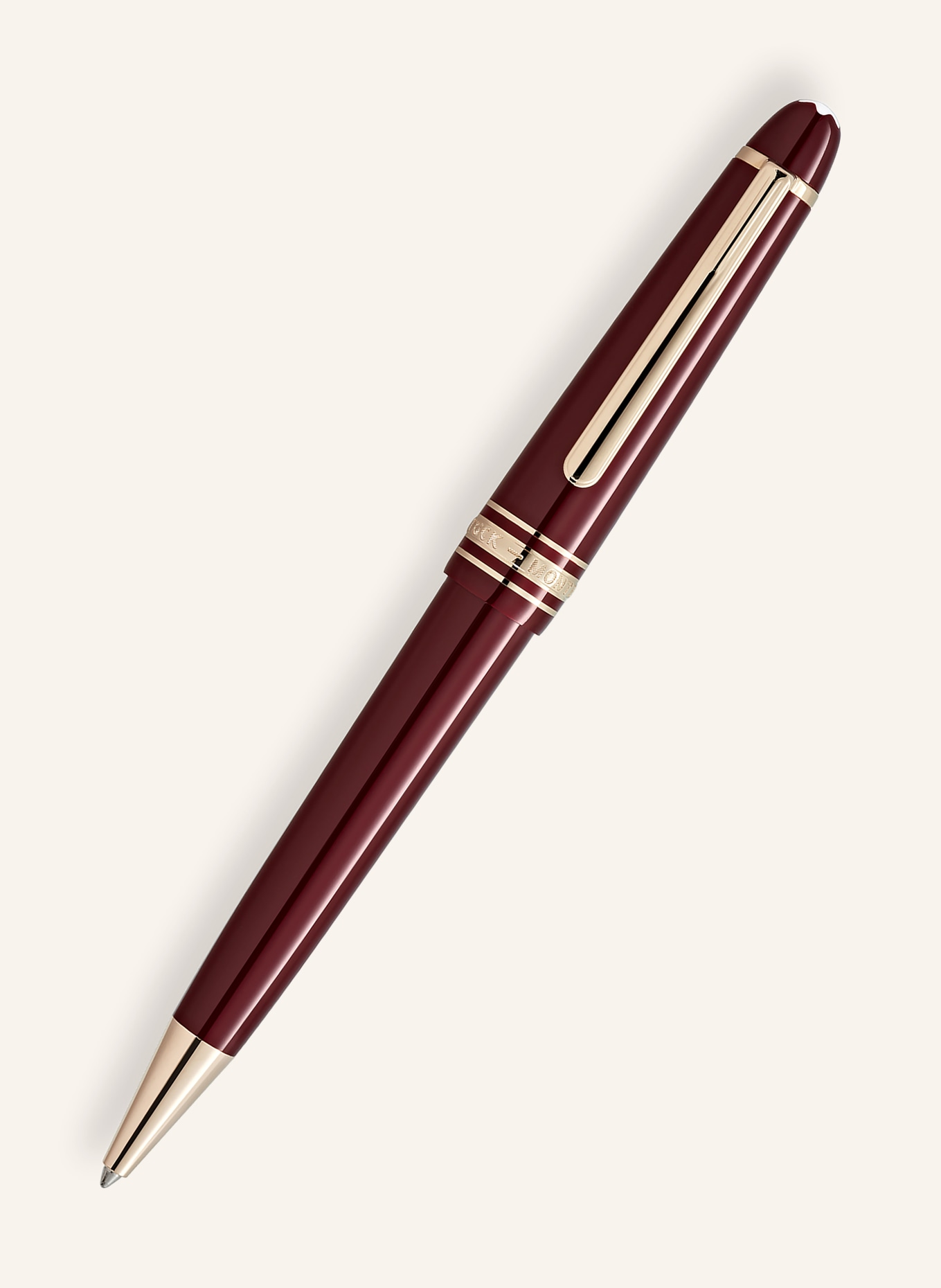 MONTBLANC Kuličkové pero MEISTERSTÜCK MIDSIZE: TMAVĚ ČERVENÁ / ZLATÁ
