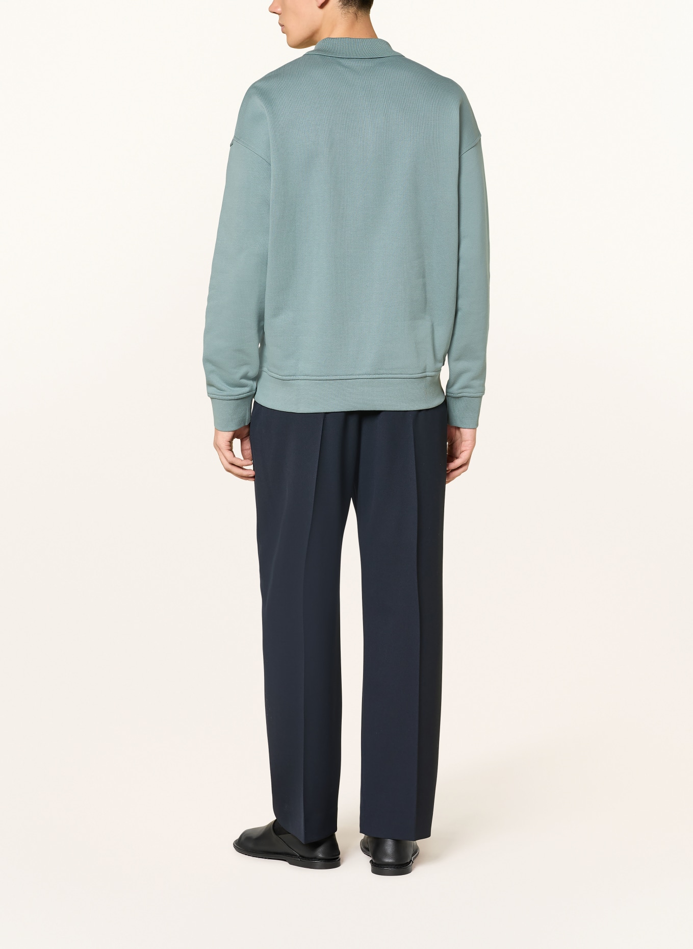 EMPORIO ARMANI sweat polo shirt: TEAL