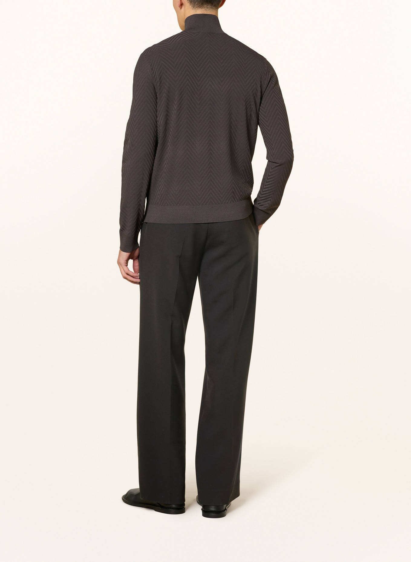 EMPORIO ARMANI Strickjacke: DUNKELBRAUN