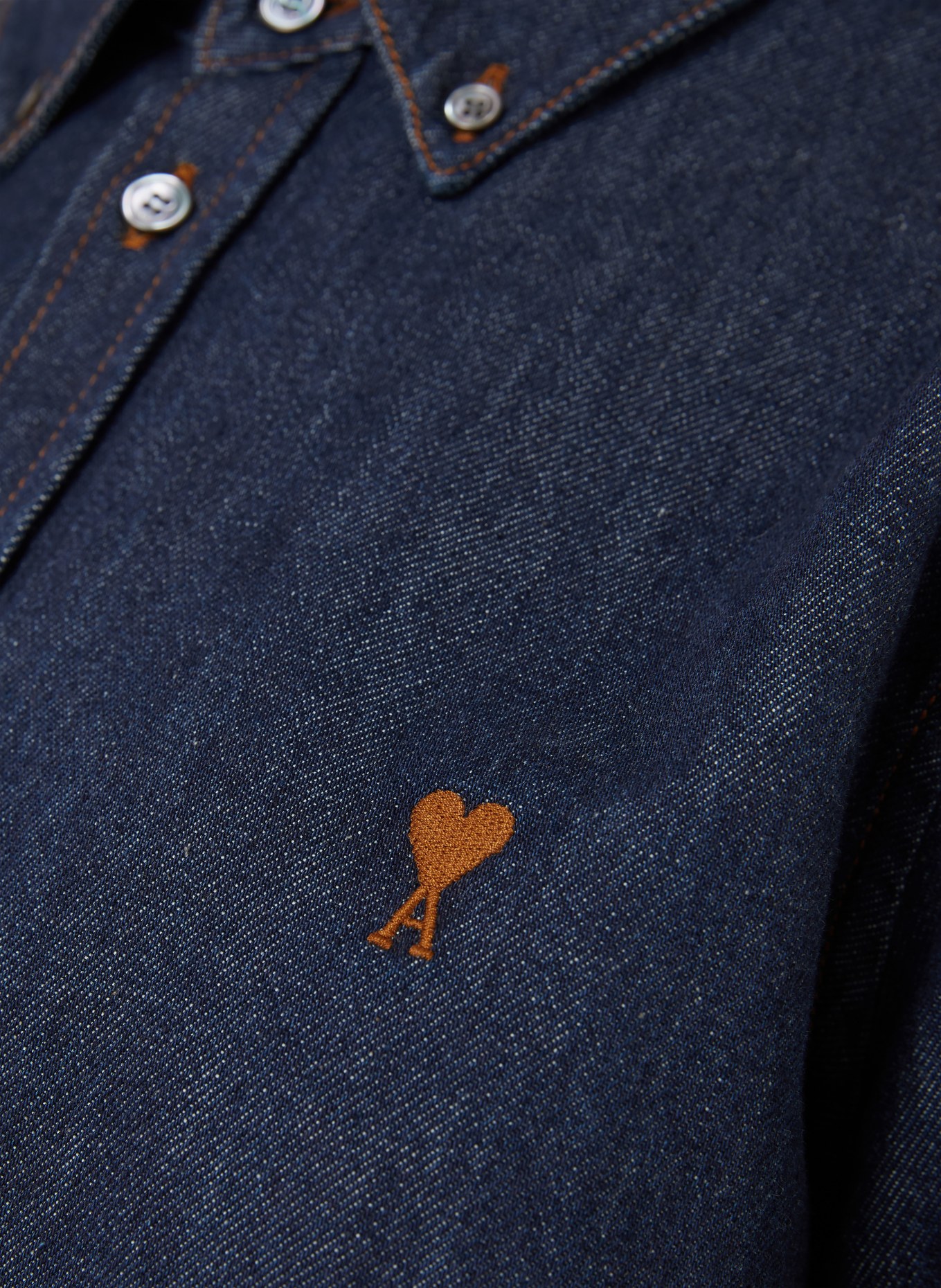 AMI PARIS Jeansbluse: DUNKELBLAU