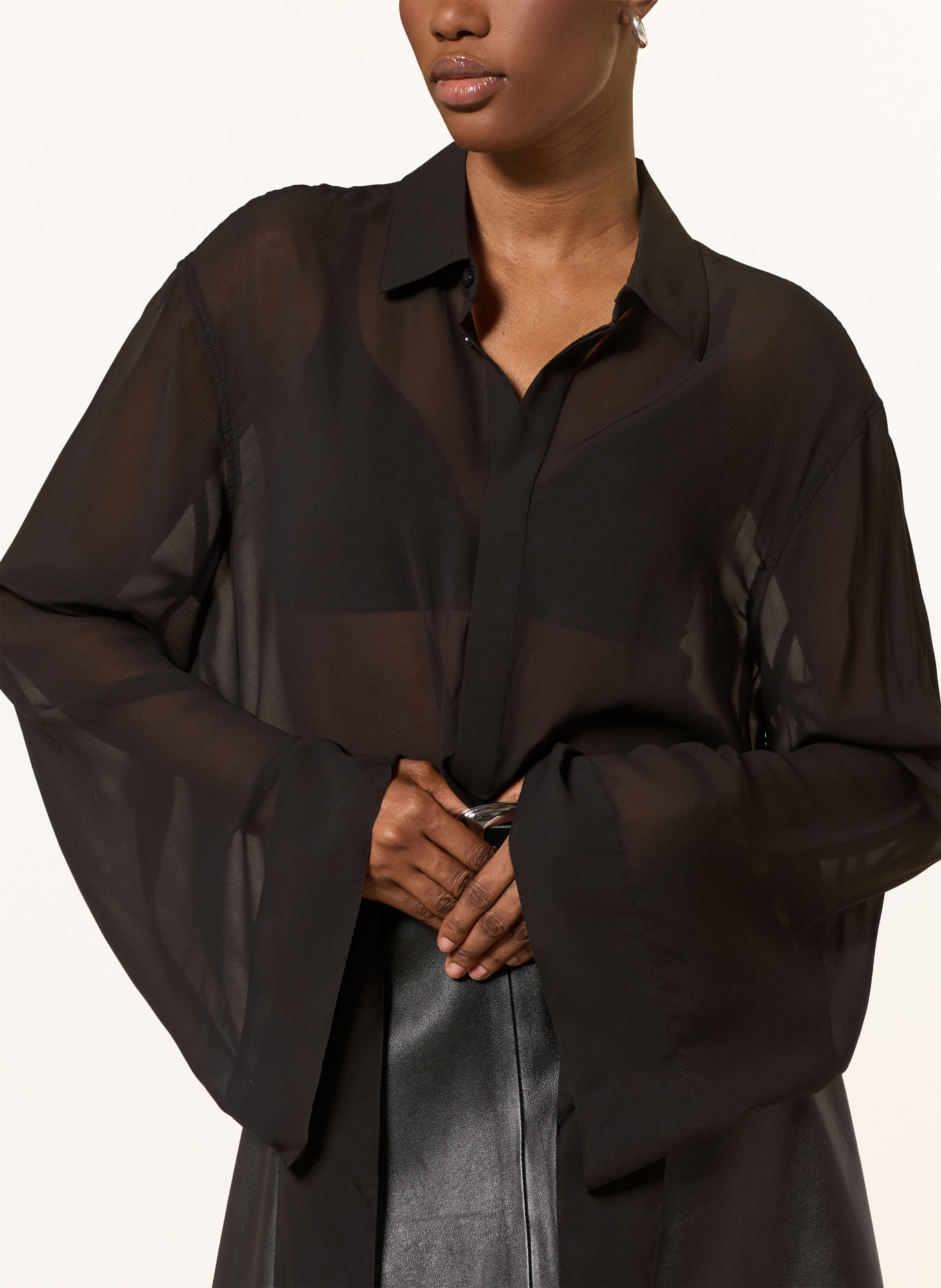 The Frankie Shop Bluzka koszulowa VERLIN: CZARNY