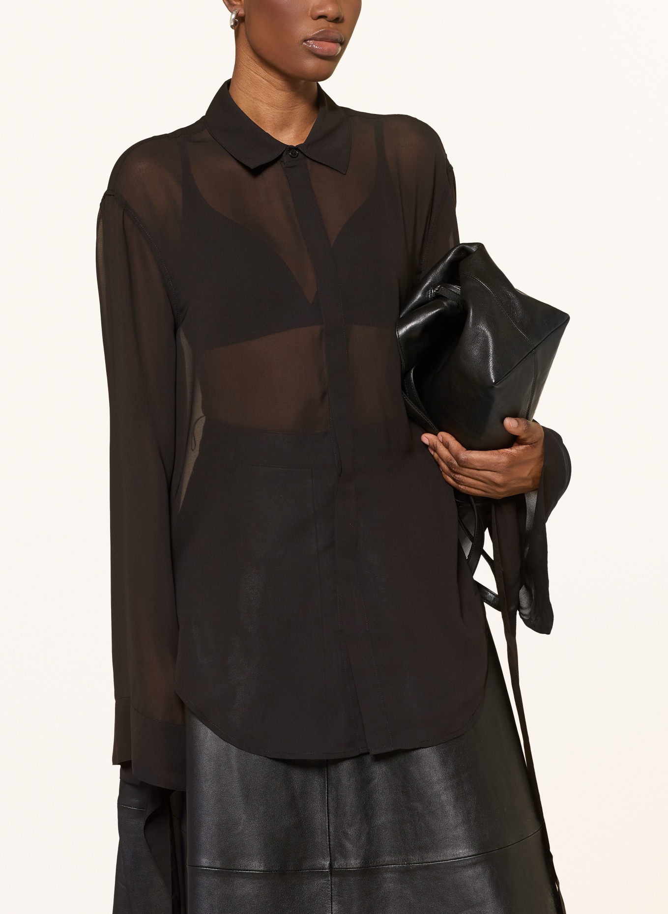 The Frankie Shop Bluzka koszulowa VERLIN: CZARNY