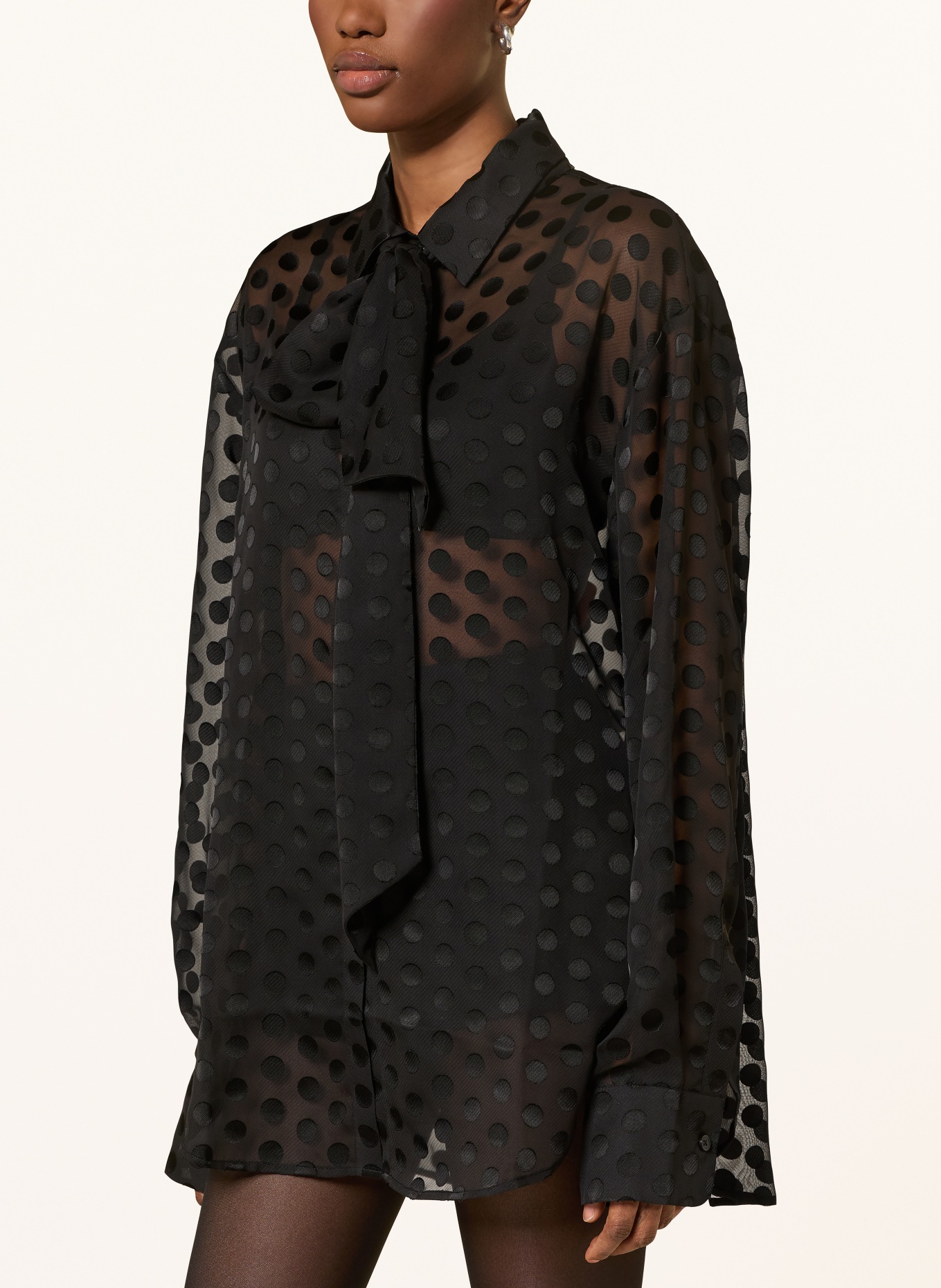 The Frankie Shop Schluppenbluse PERI SHEER: SCHWARZ