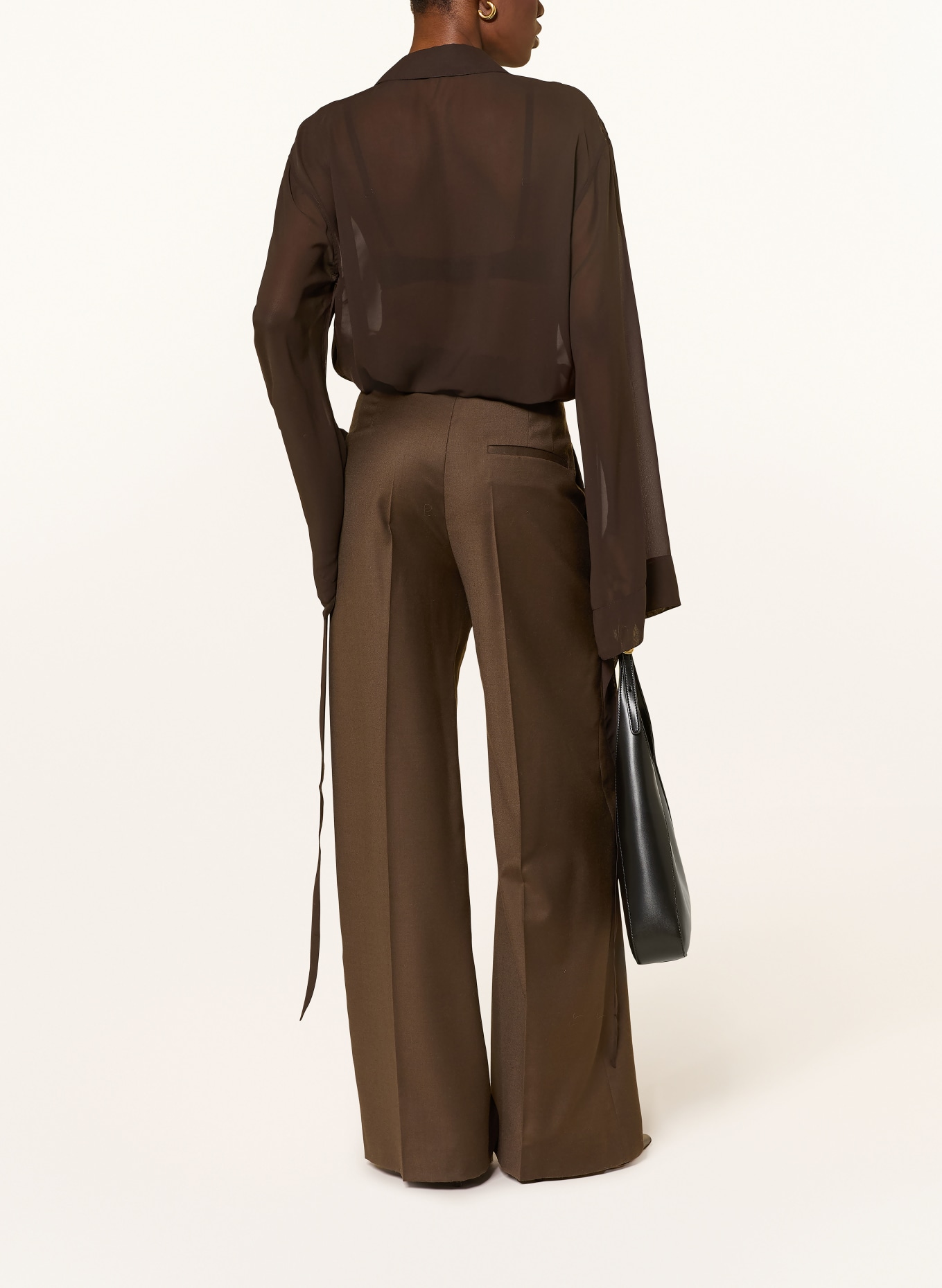 The Frankie Shop Chemisier VERLIN: MARRON FONCÉ