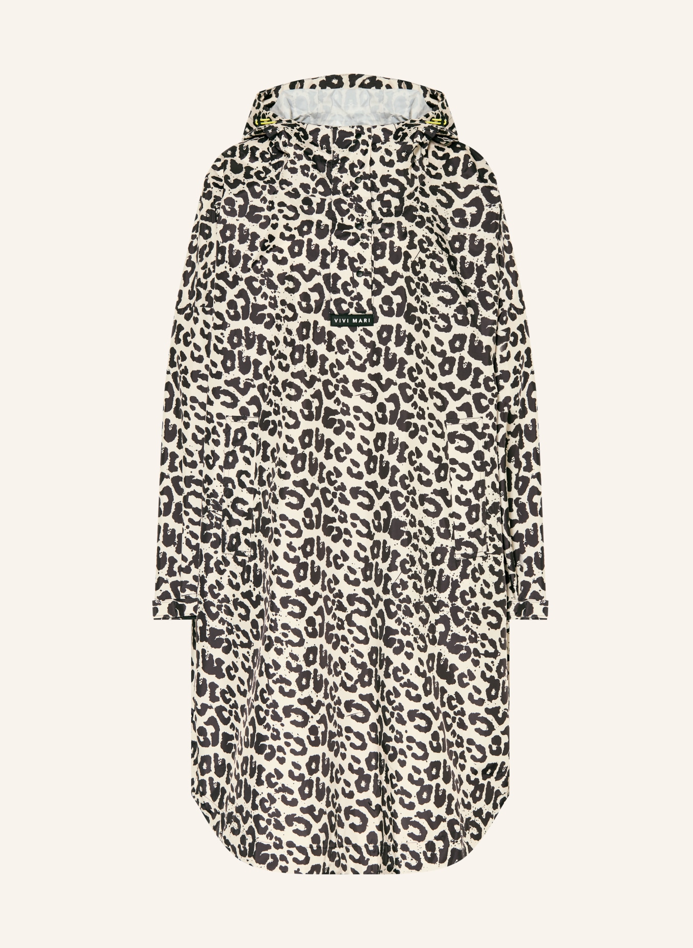 VIVI MARI Regenmantel: SCHWARZ / CREME