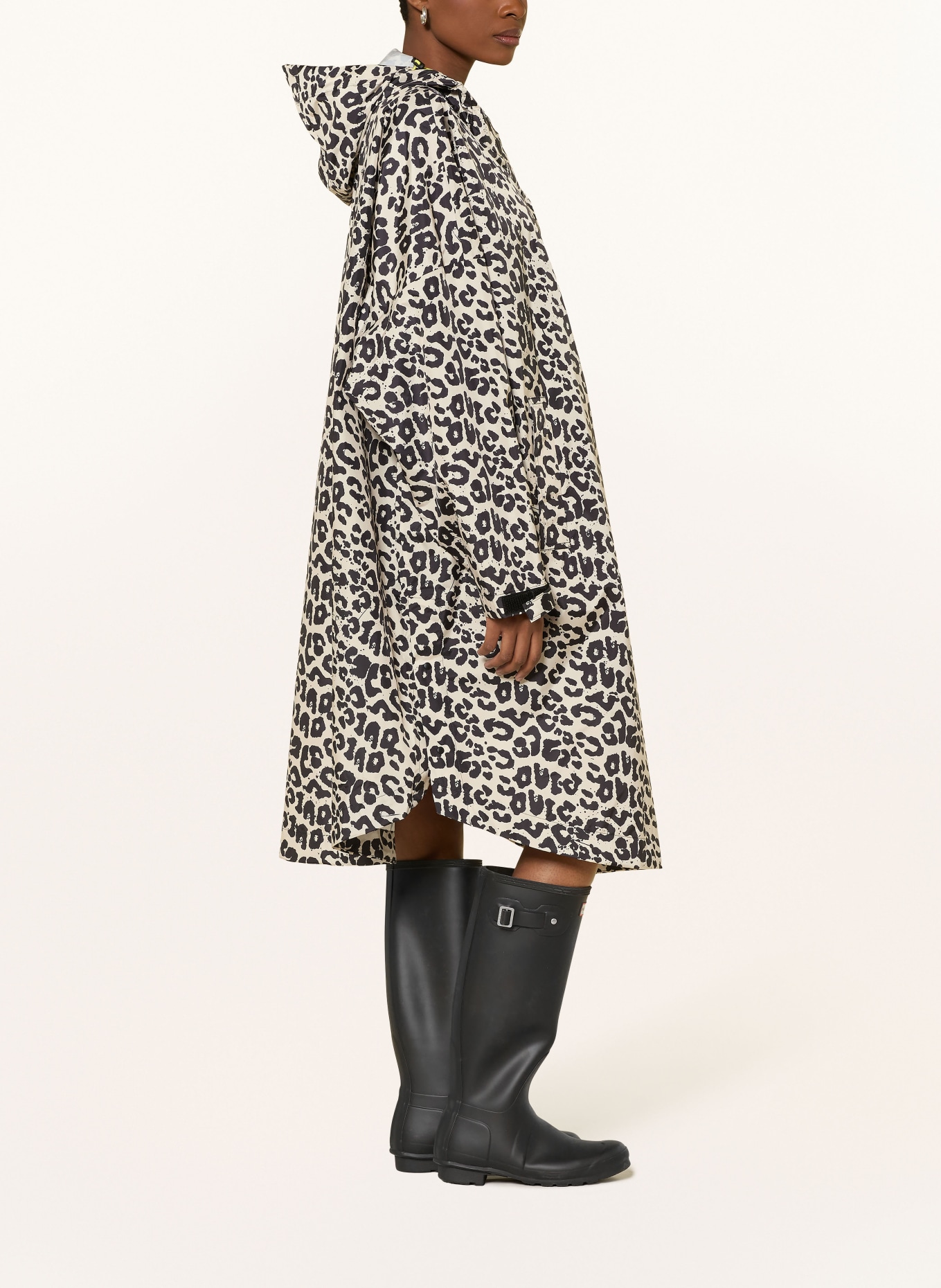 VIVI MARI Regenmantel: SCHWARZ / CREME