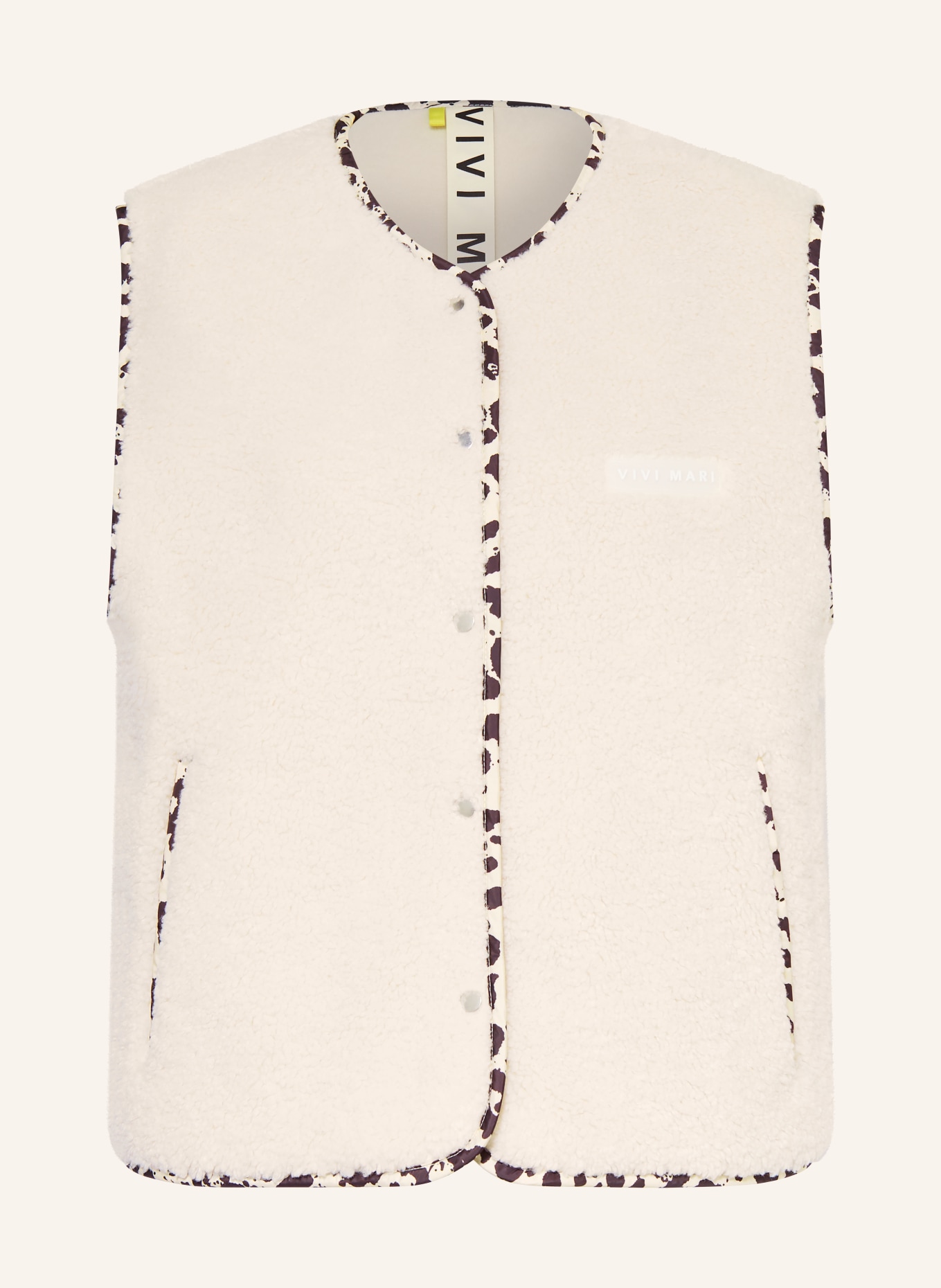 VIVI MARI Teddyfell-Weste: ECRU