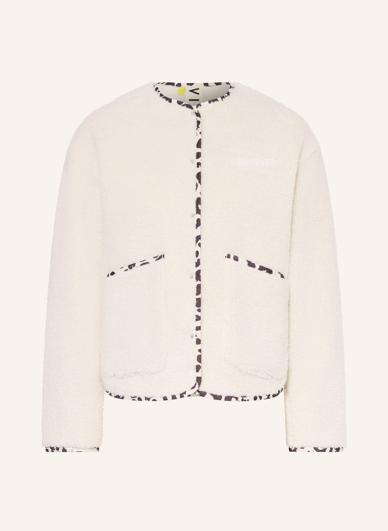 VIVI MARI Teddyfell-Jacke: ECRU