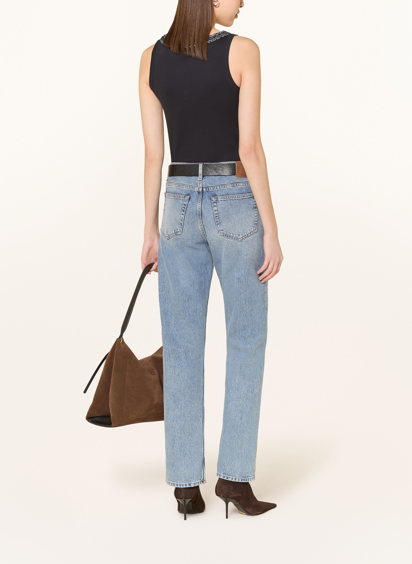 FABIANA FILIPPI Top mit Pailletten: DUNKELBLAU