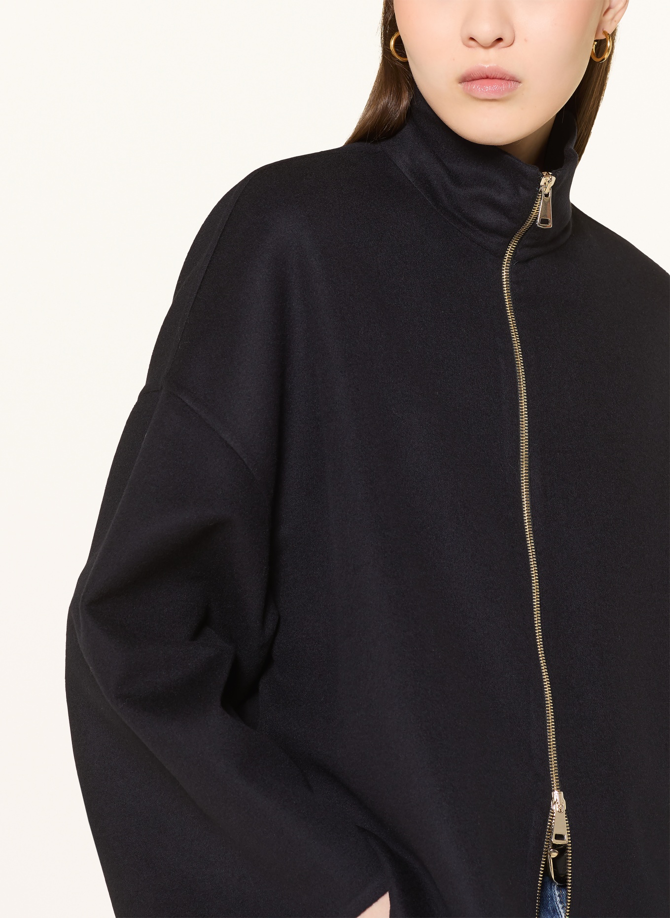 FABIANA FILIPPI Jacke aus Merinowolle: DUNKELBLAU