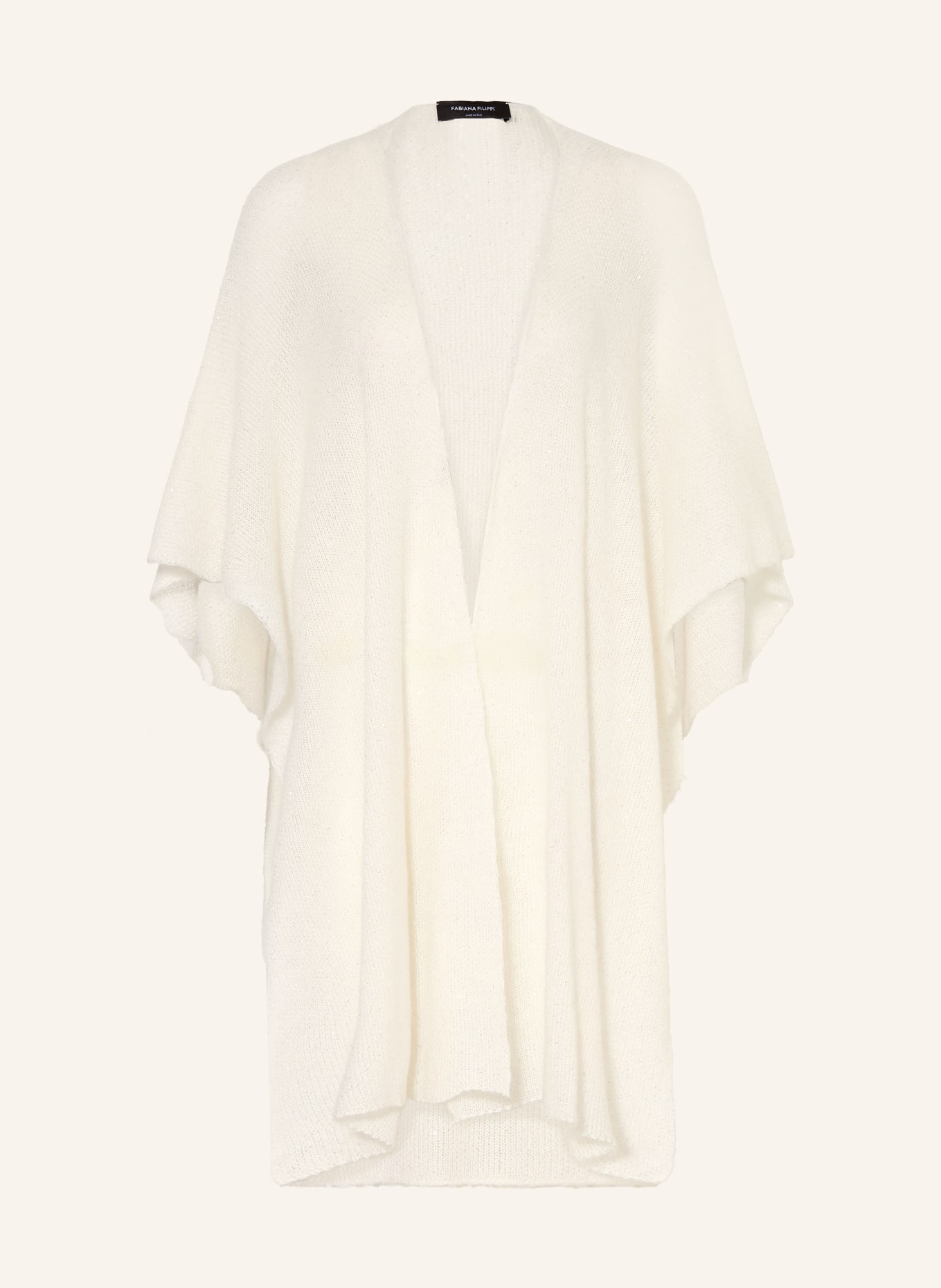 FABIANA FILIPPI Cape mit Pailletten: ECRU