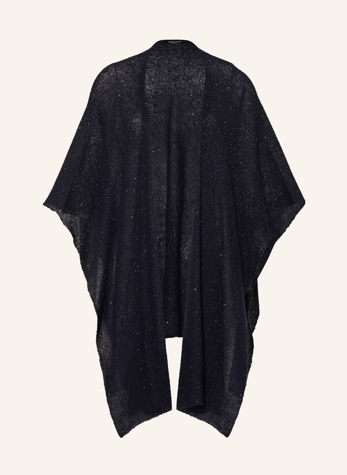 FABIANA FILIPPI Sequin cape: DARK BLUE