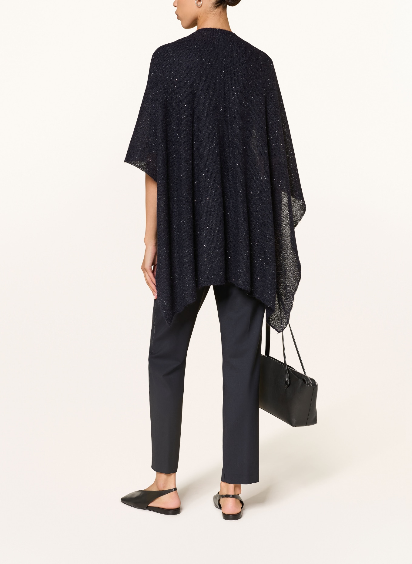 FABIANA FILIPPI Sequin cape: DARK BLUE