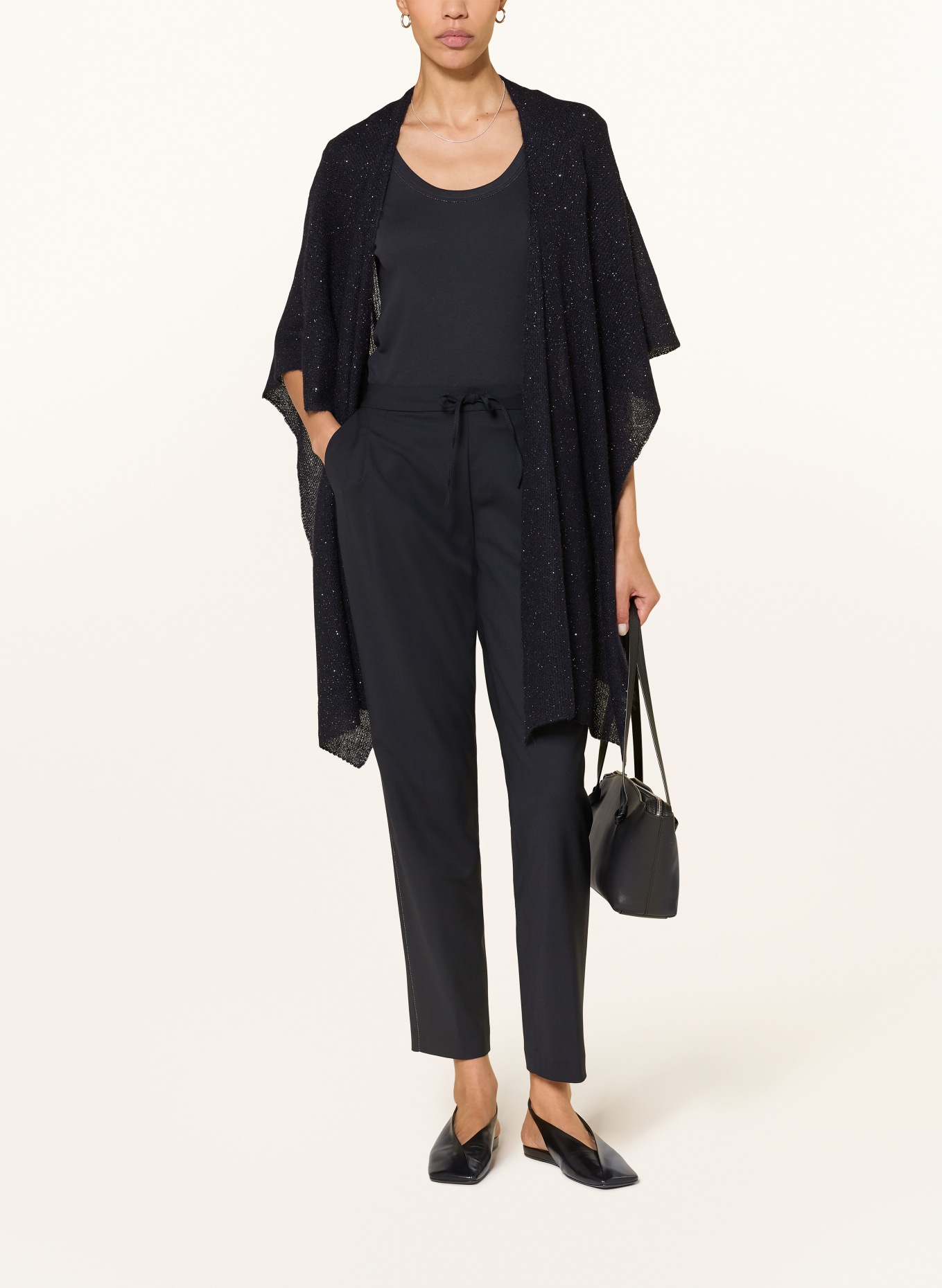 FABIANA FILIPPI Tričko s ozdobnými kameny: ČERNÁ