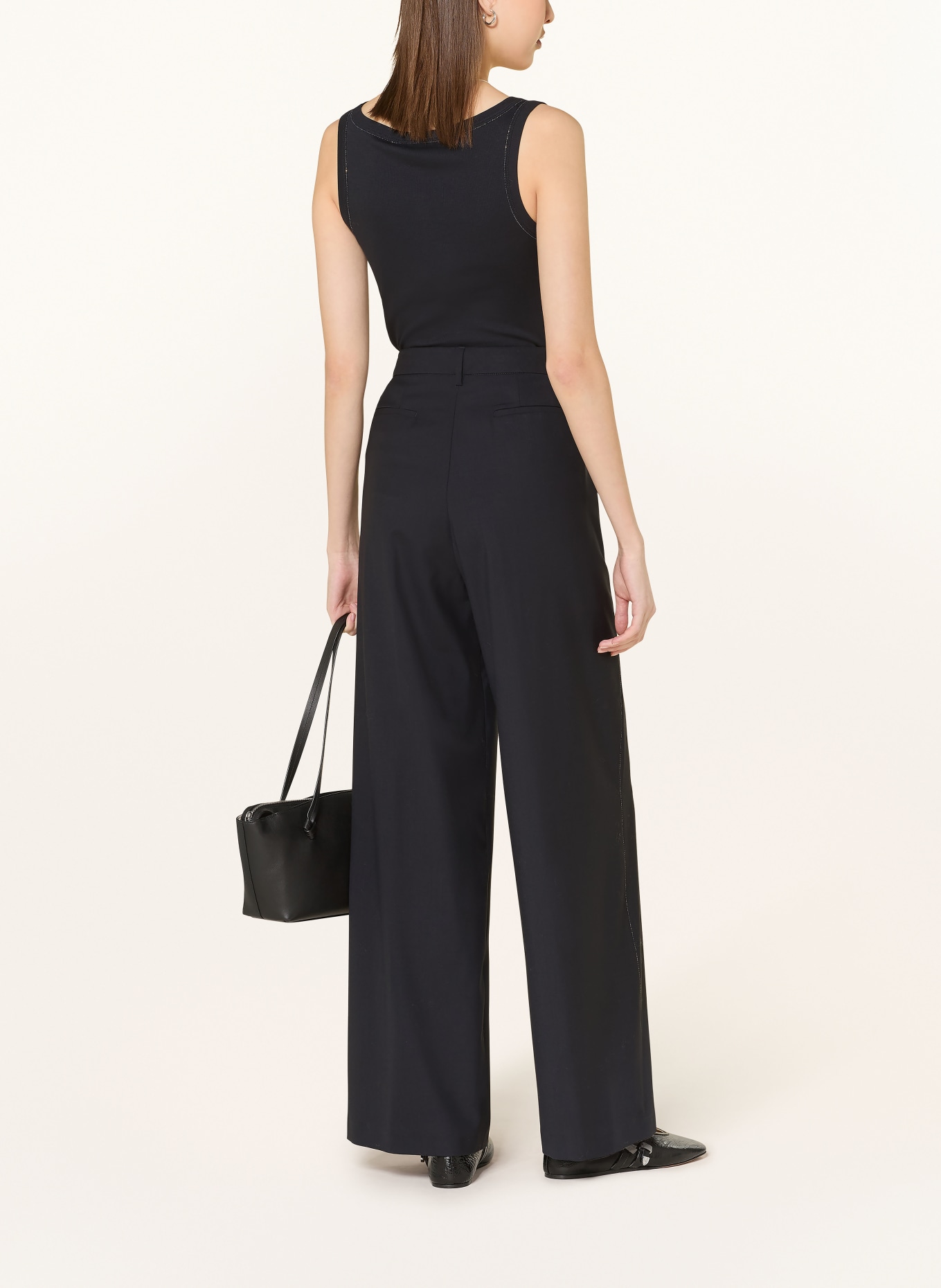 FABIANA FILIPPI Top mit Schmucksteinen: DUNKELBLAU