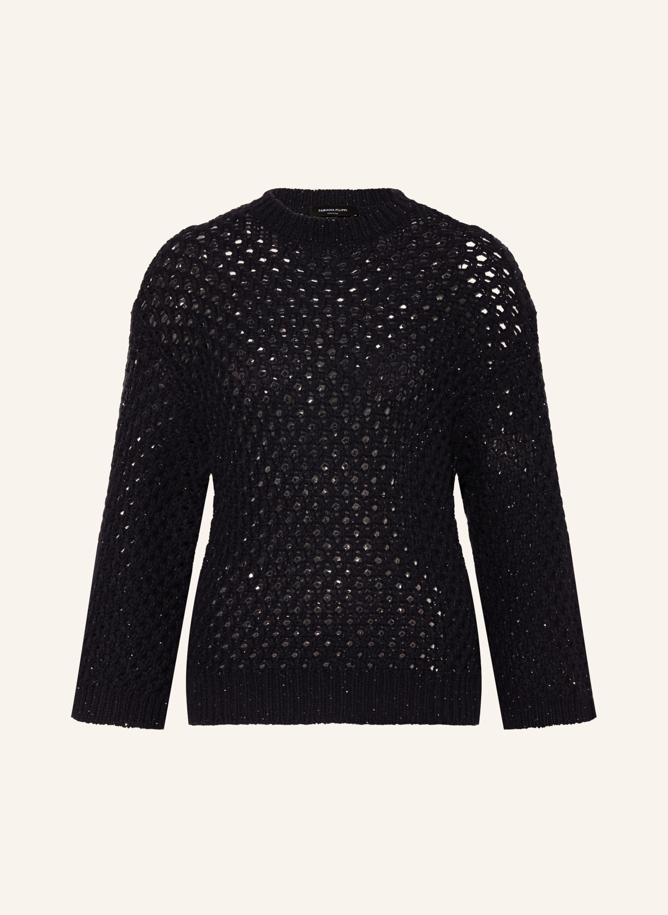 FABIANA FILIPPI Svetr s flitry: TMAVĚ MODRÁ