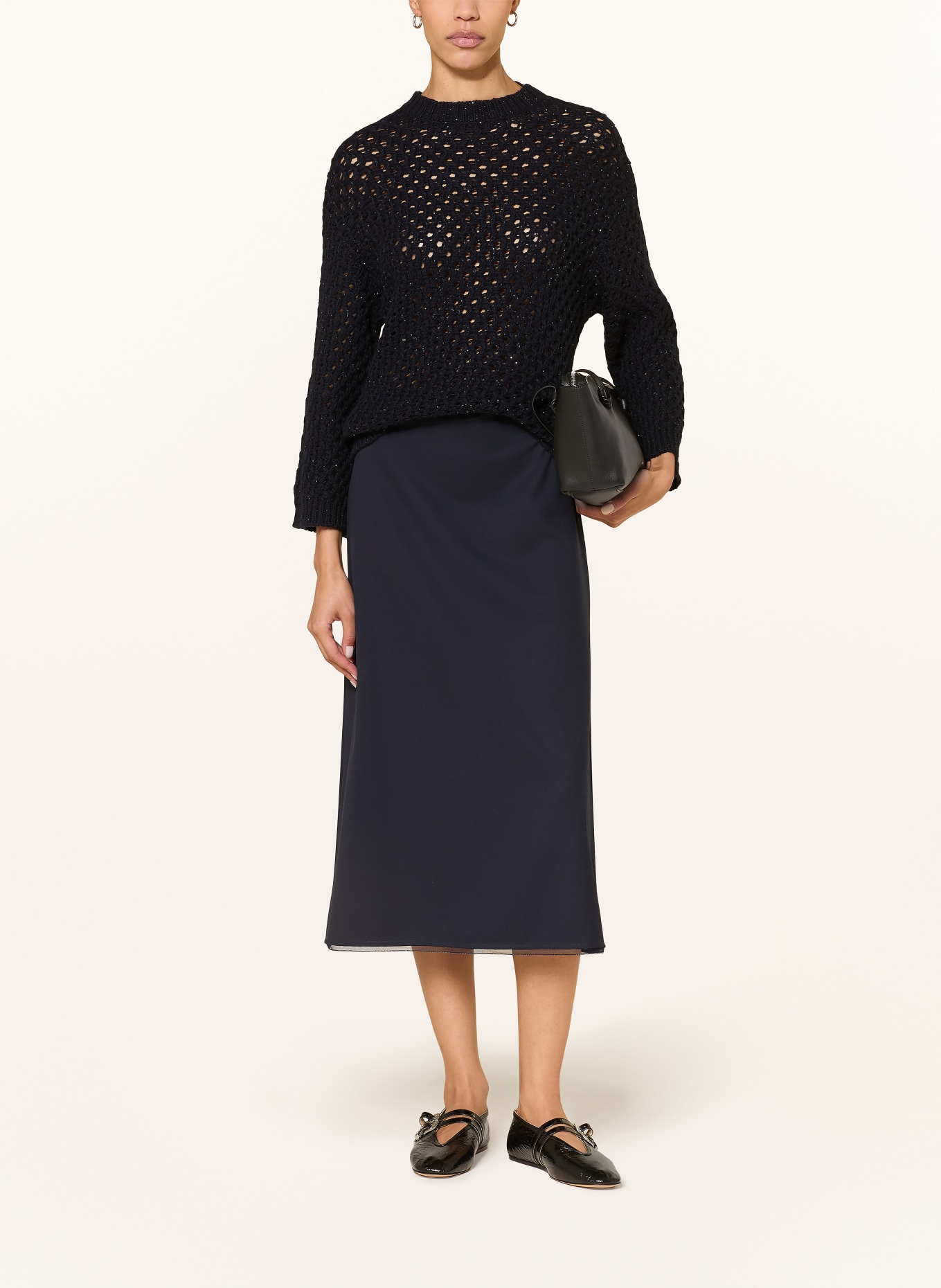 FABIANA FILIPPI Svetr s flitry: TMAVĚ MODRÁ