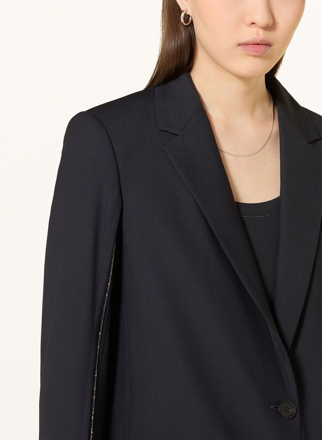 FABIANA FILIPPI Blazer mit Schmucksteinen: DUNKELBLAU