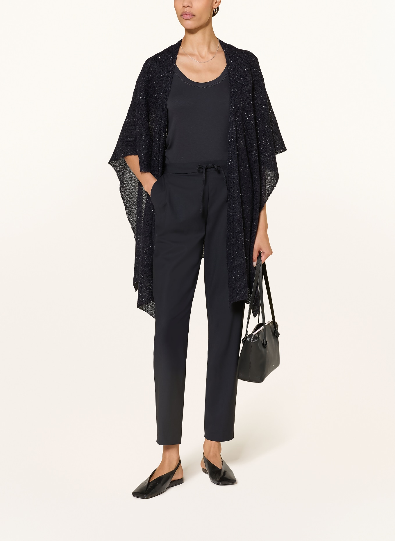 FABIANA FILIPPI Jogging-style pants: DARK BLUE