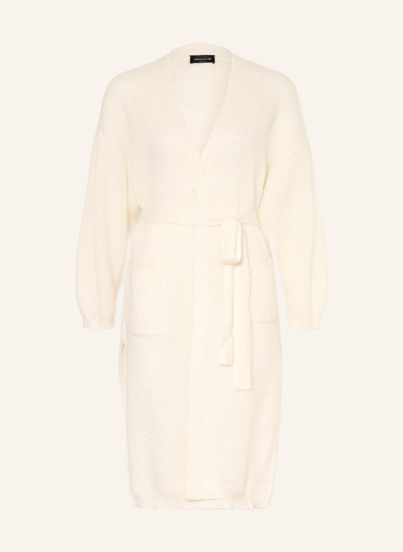 FABIANA FILIPPI Strickhülle mit Pailletten: ECRU