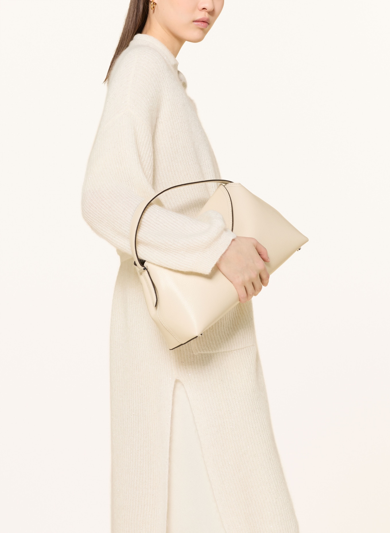 FABIANA FILIPPI Strickhülle mit Pailletten: ECRU