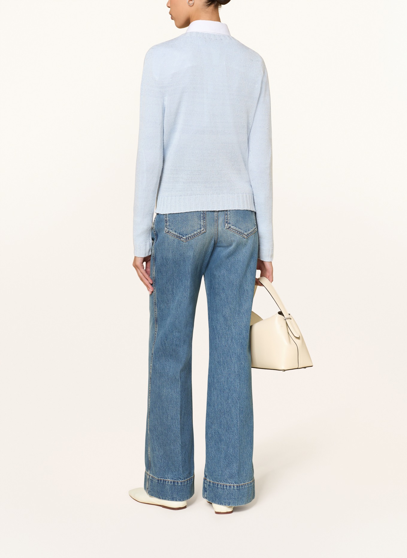 FABIANA FILIPPI Sweater with glitter yarn: LIGHT BLUE