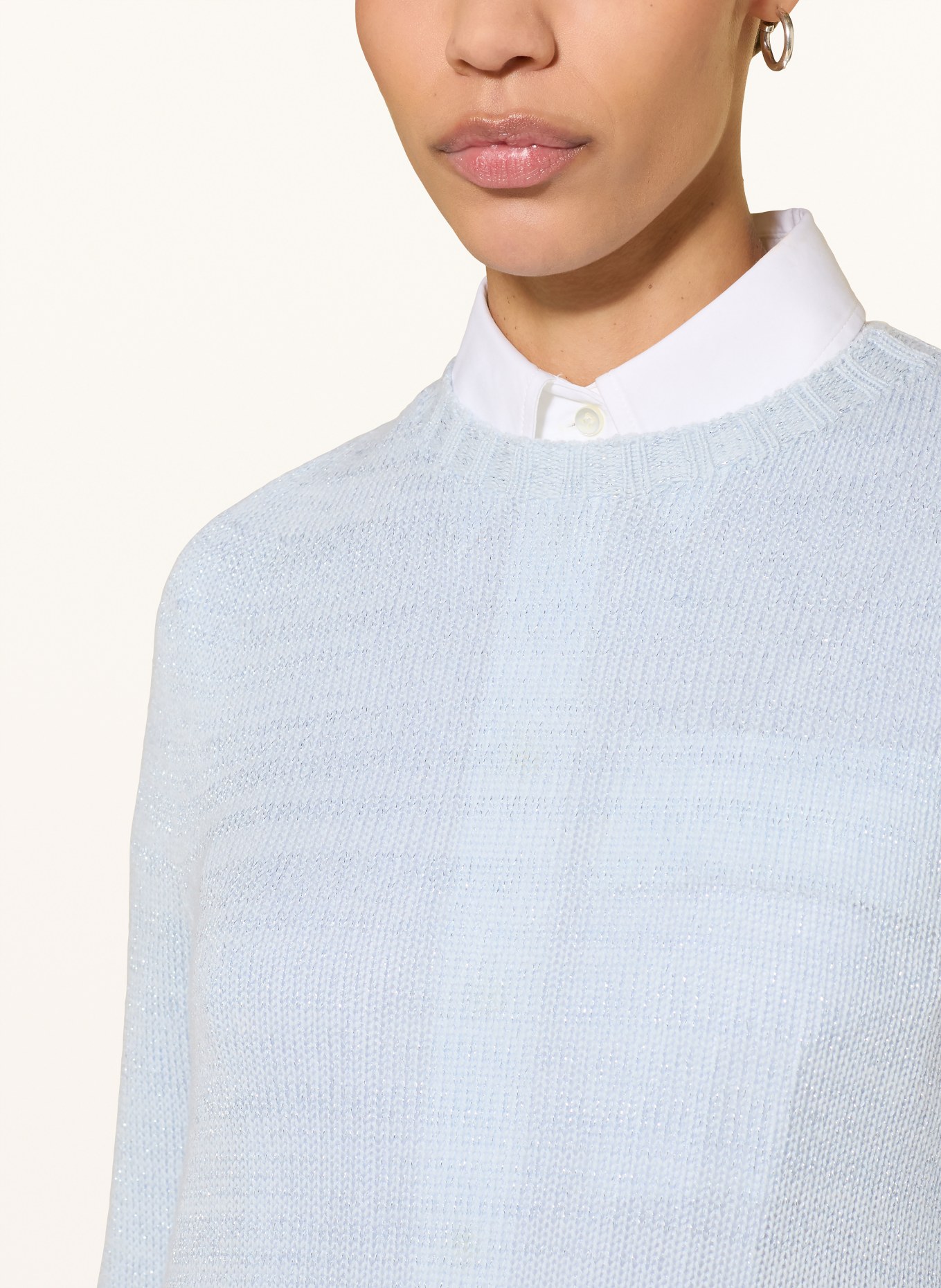 FABIANA FILIPPI Sweater with glitter yarn: LIGHT BLUE