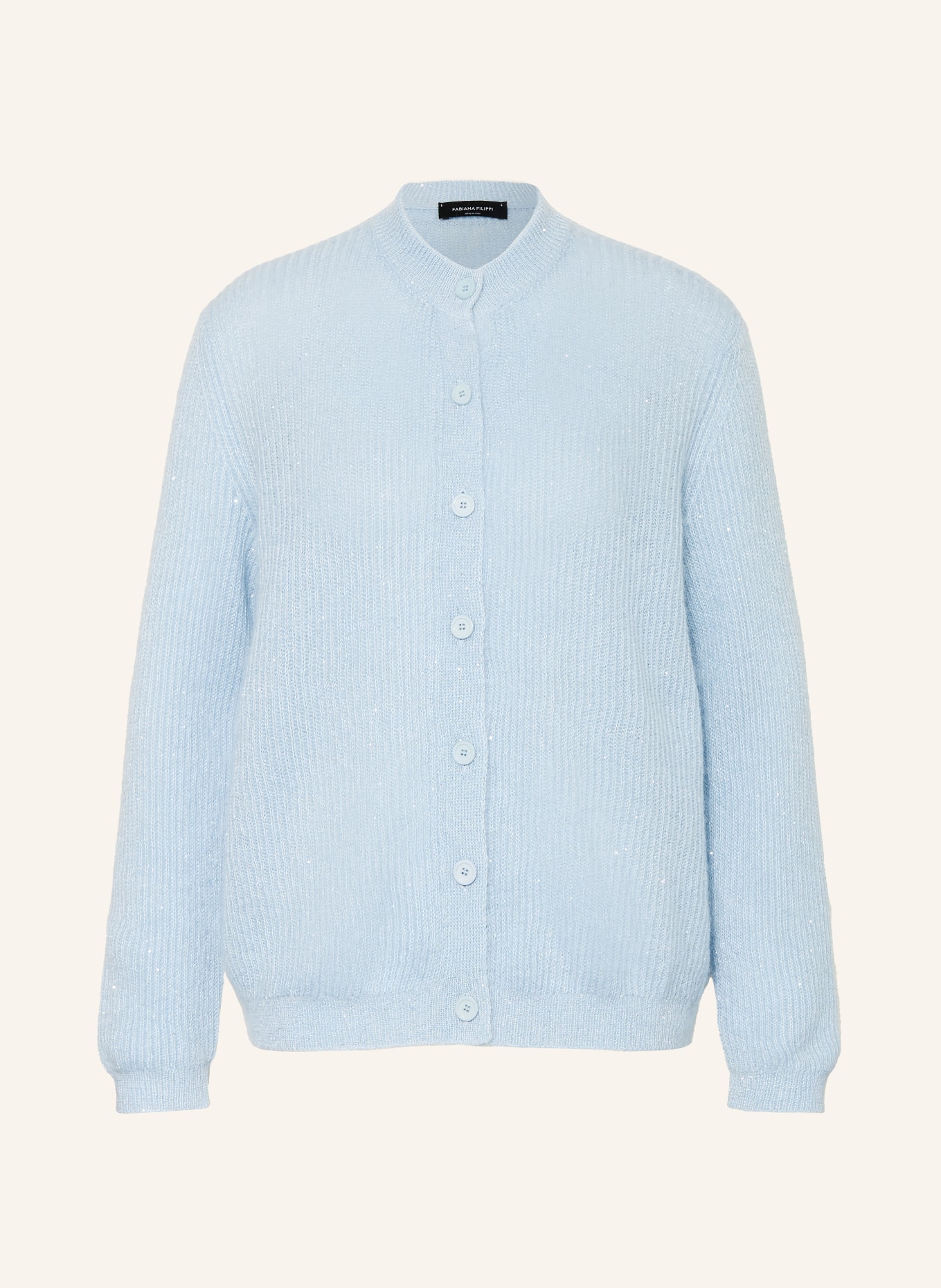 FABIANA FILIPPI Cardigan with sequins: LIGHT BLUE