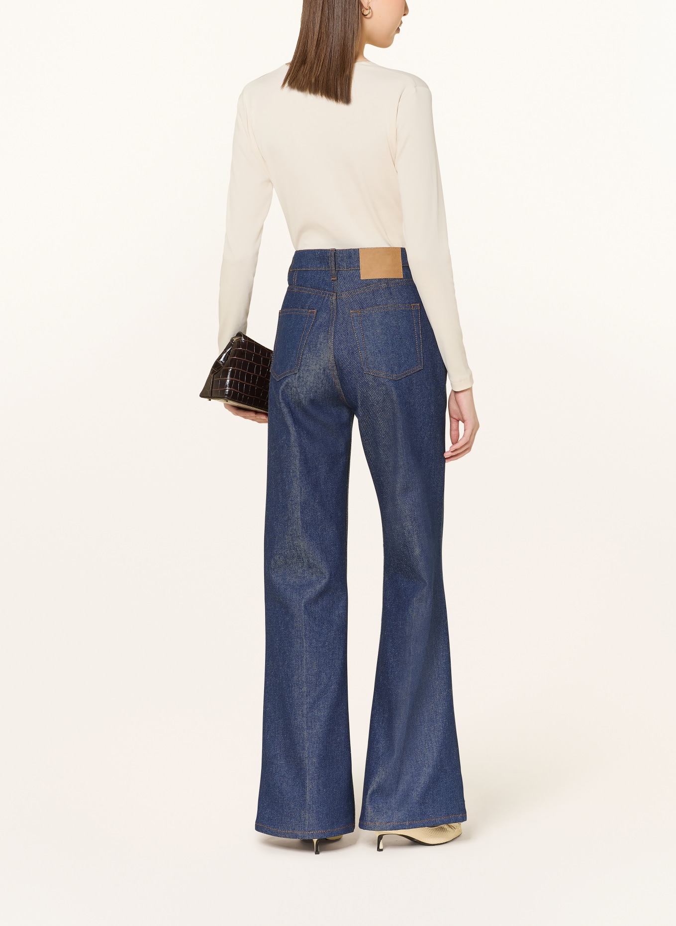 FABIANA FILIPPI Longsleeve mit Glitzergarn: ECRU