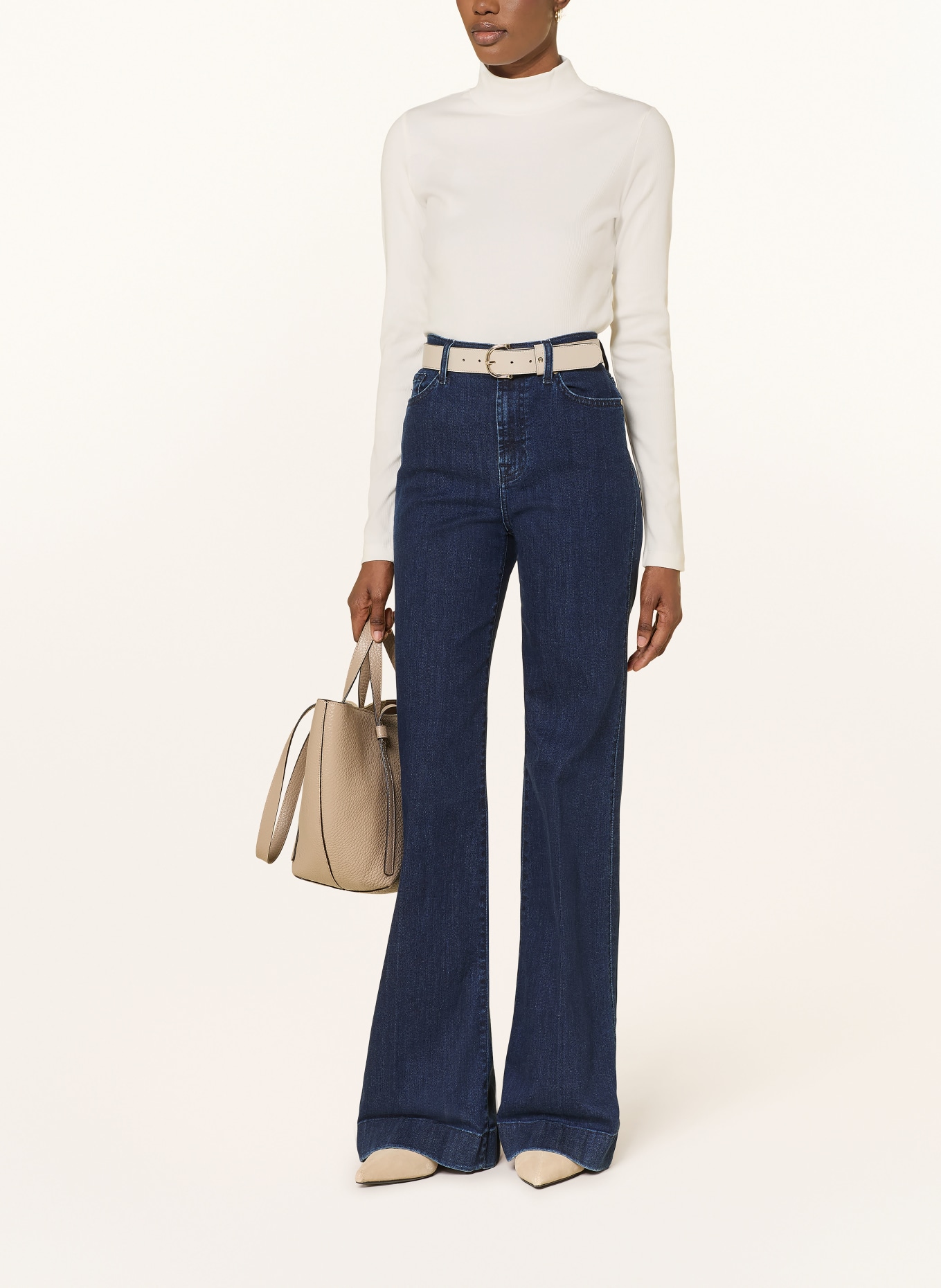 REISS POLLY long-sleeved shirt: WHITE