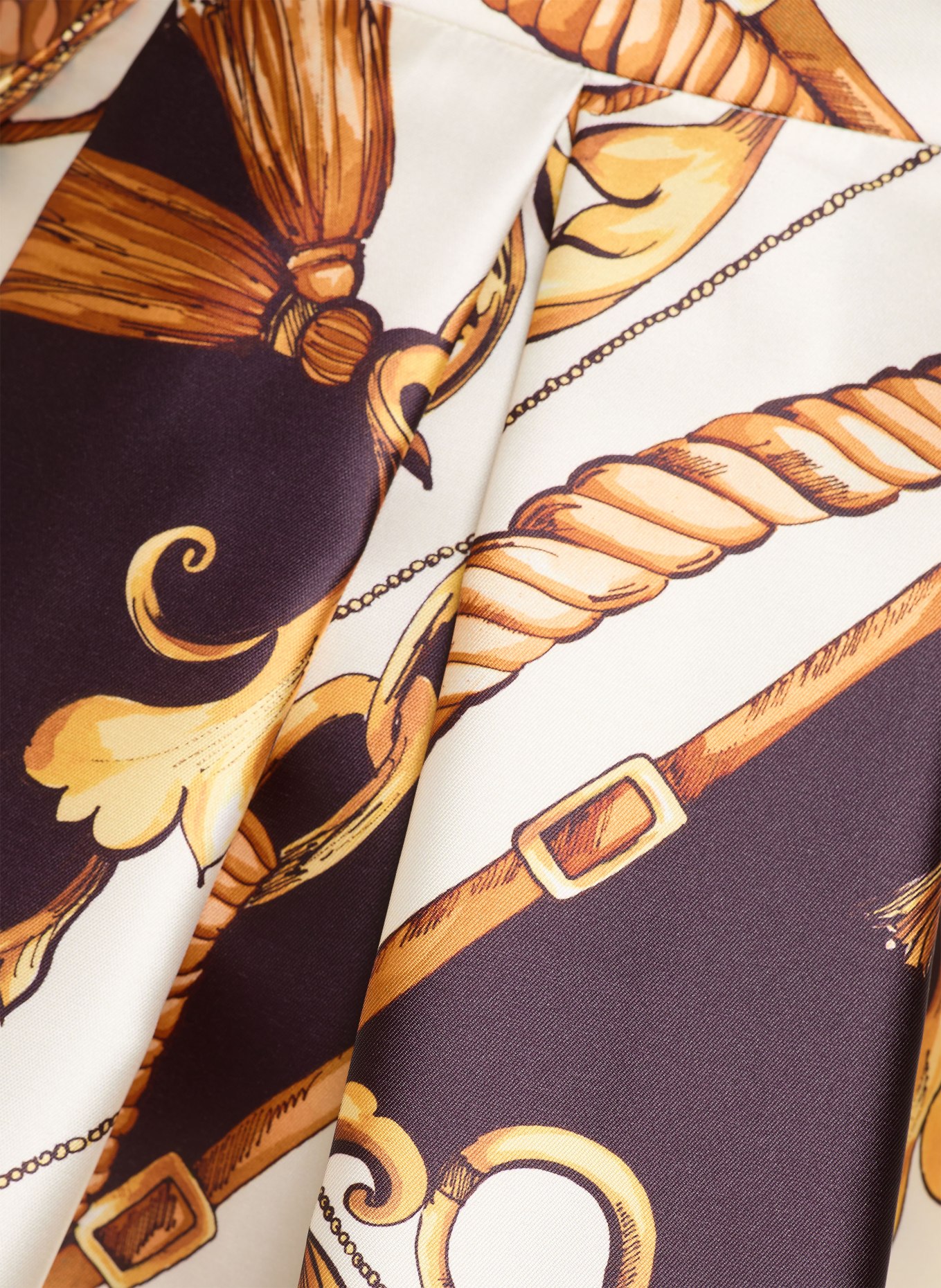 LUNATICA MILANO saténová sukně: KRÉMOVÁ / ZLATÁ / ČERNÁ