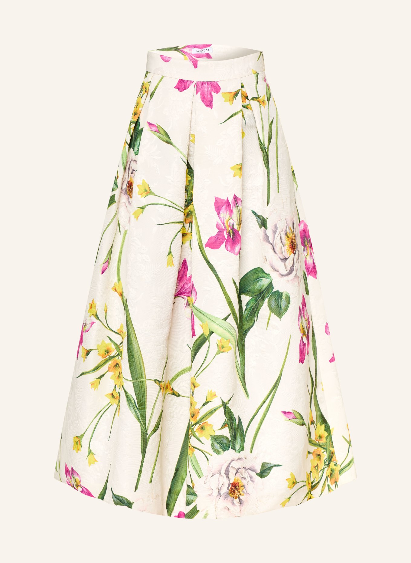 LUNATICA MILANO Jacquard-Rock: CREME / PINK / GRÜN