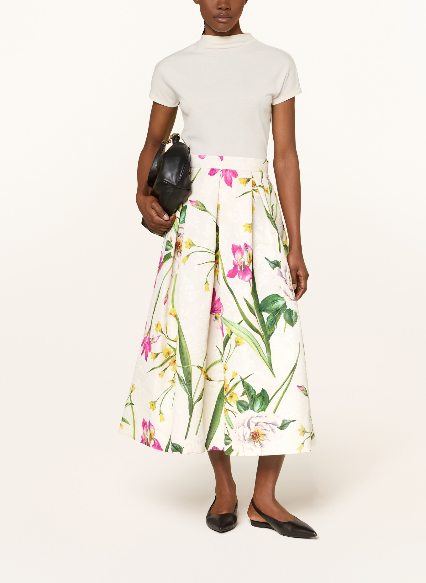 LUNATICA MILANO Jacquard-Rock: CREME / PINK / GRÜN